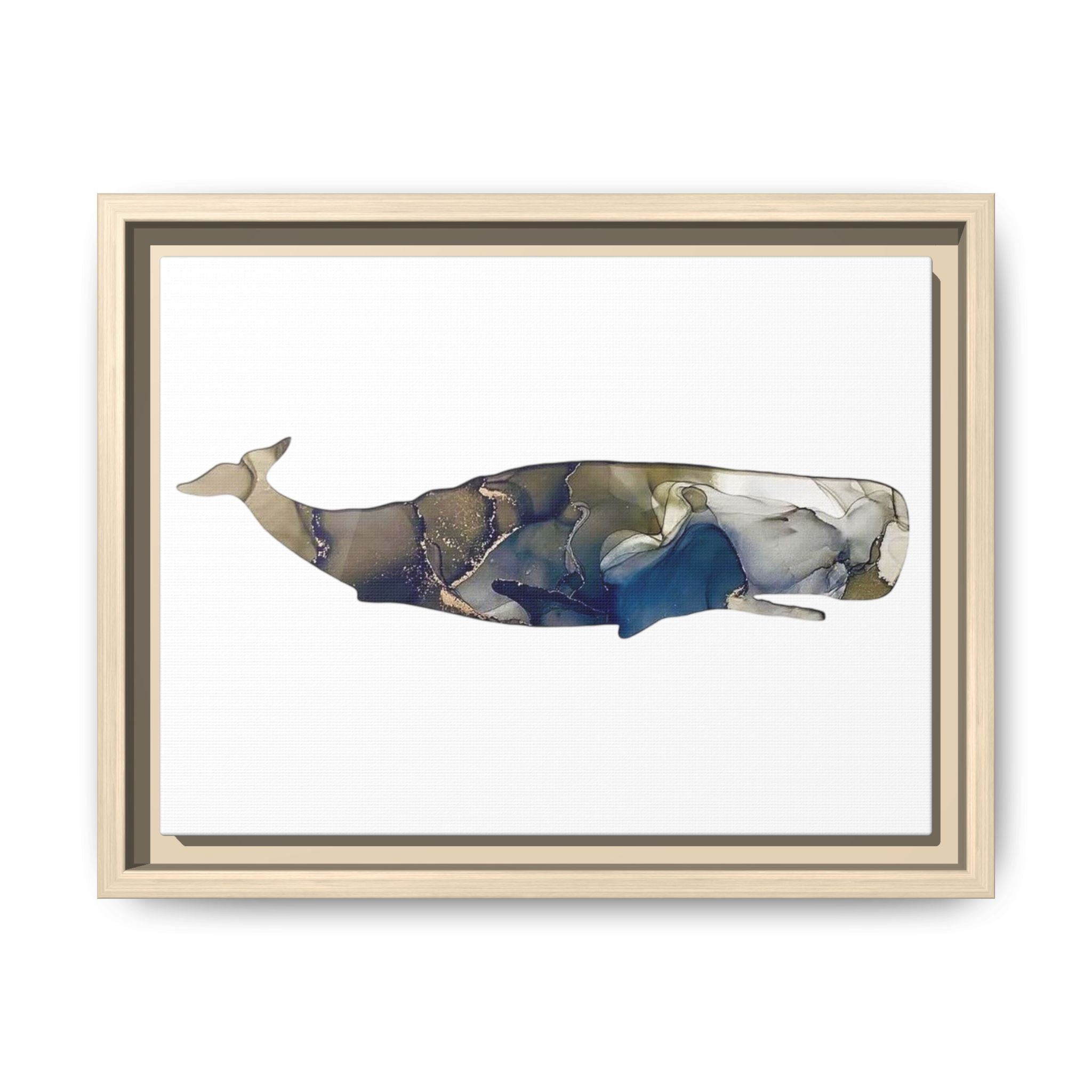 Sperm Whale Gray, Matte Canvas, Framed (Multi-color)