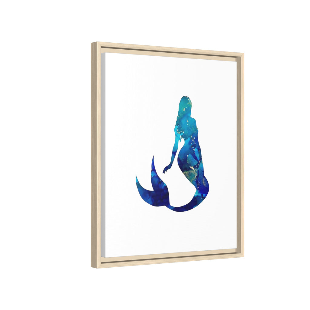 Mermaid 4,Matte Canvas, Framed (Multi-color)
