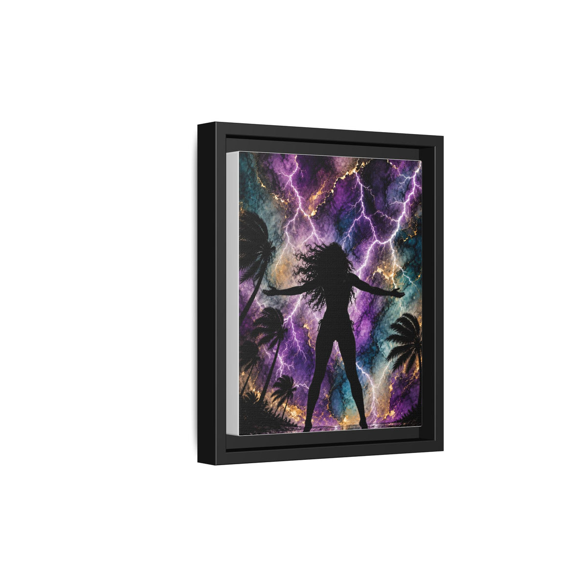 Summer Storm Woman, Matte Canvas, Framed (Multi-color)