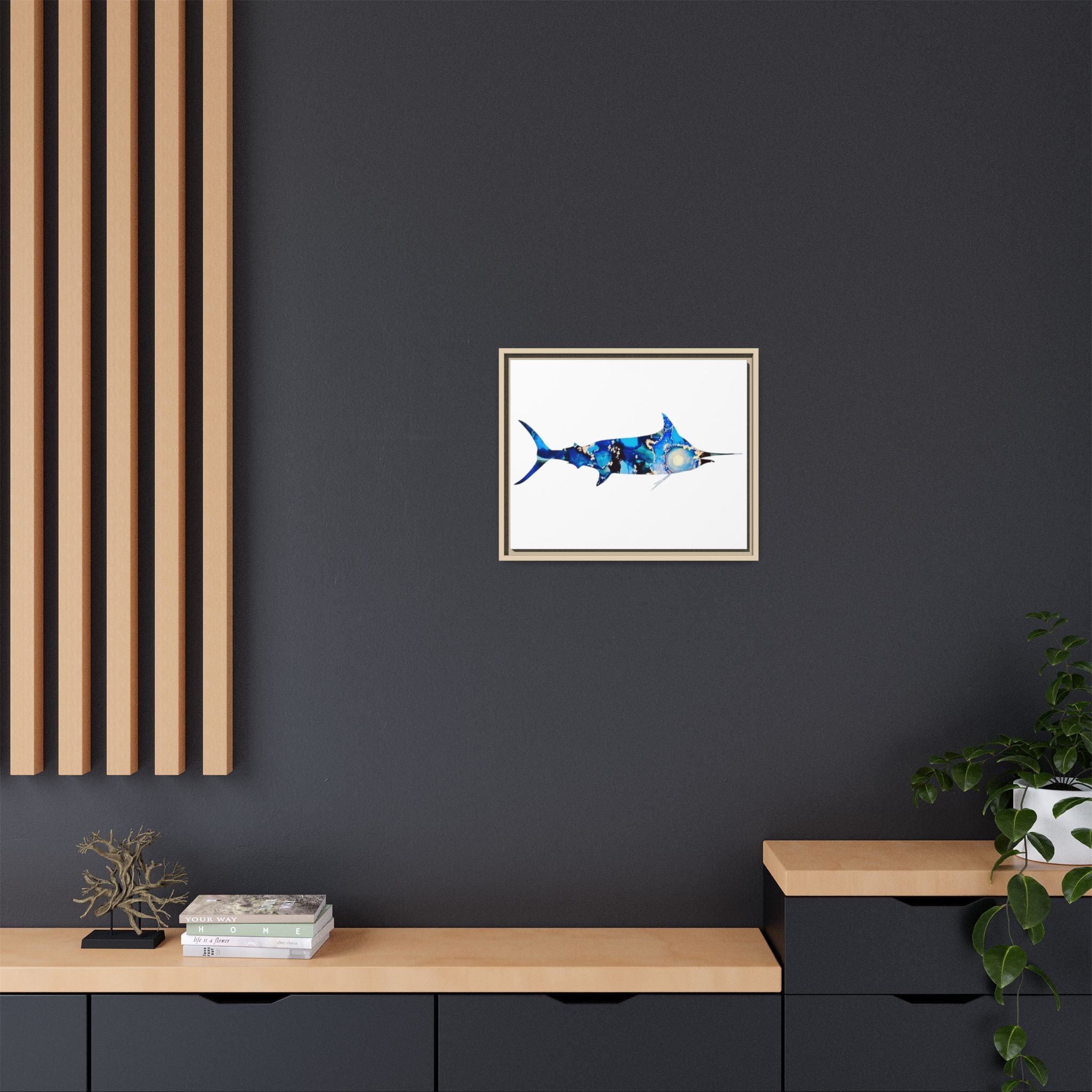Swordfish, Matte Canvas, Framed (Multi-color)