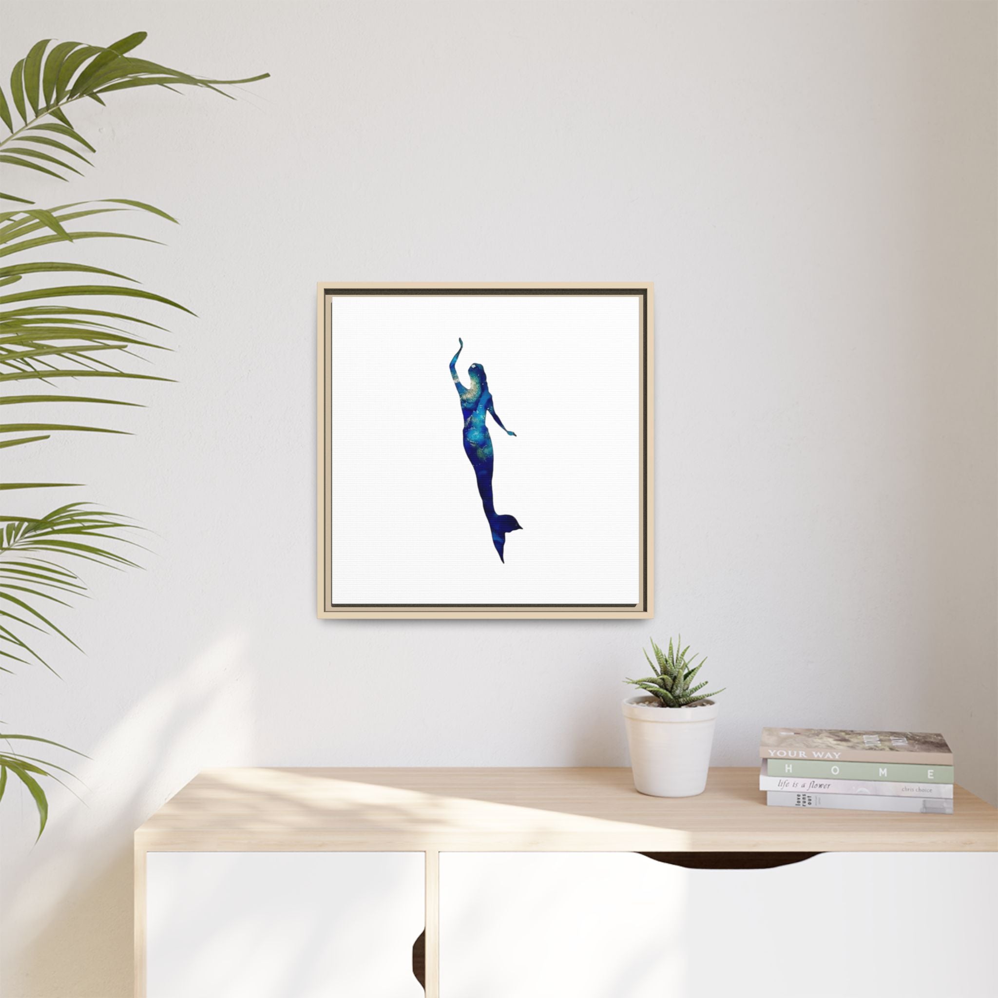 Mermaid 3, Matte Canvas, Framed (Multi-color)