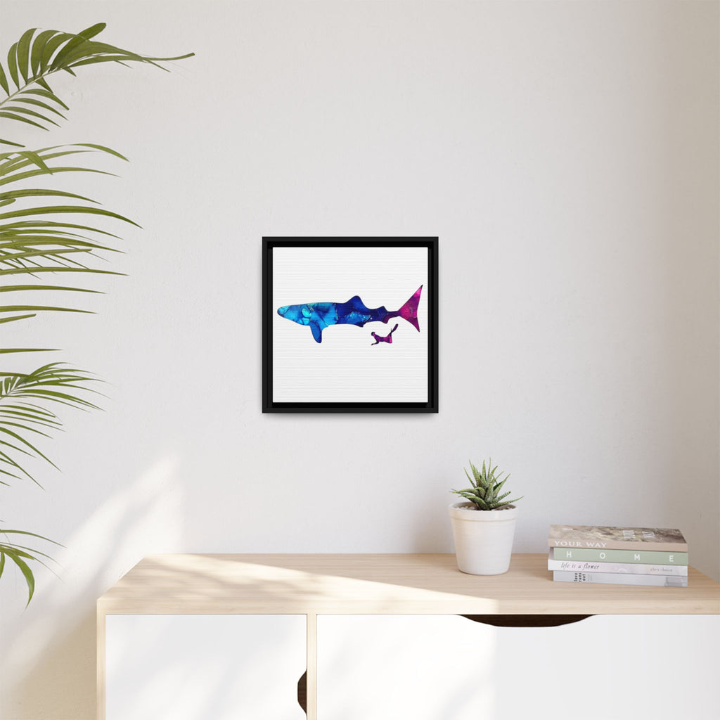 Swimming With Giants, Matte Canvas, Framed (Multi-color)