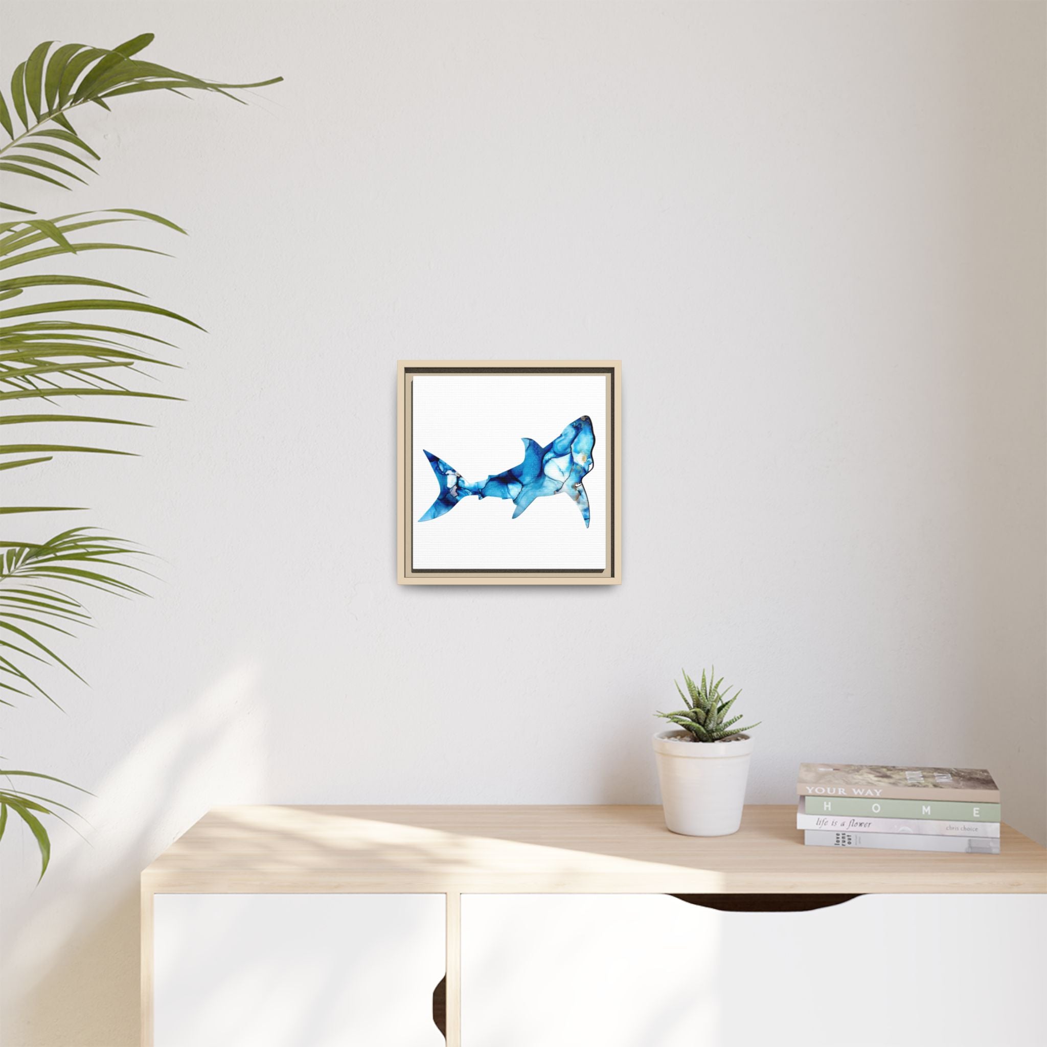 Great White 1, Matte Canvas, Framed (Multi-color)