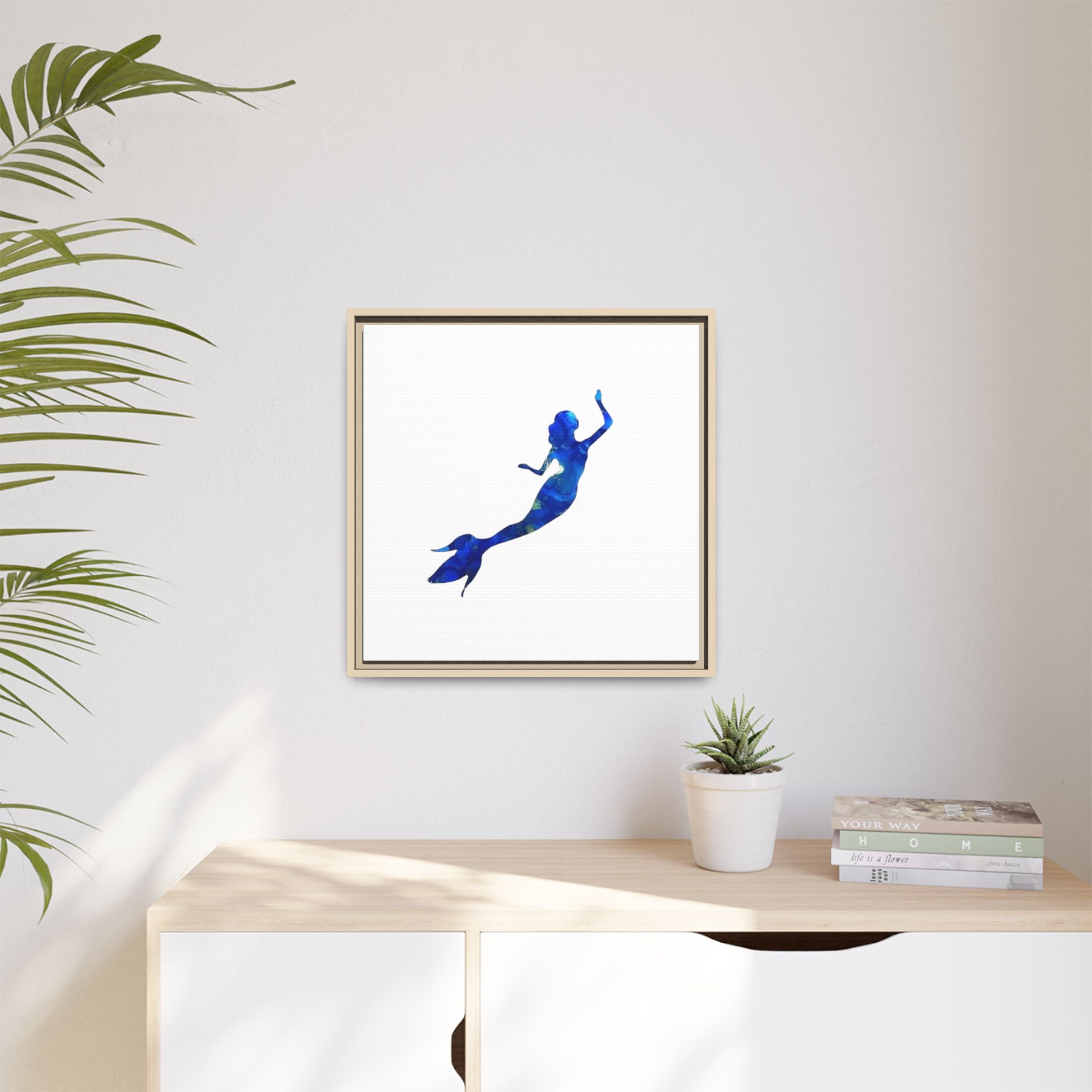 Mermaid 1, Matte Canvas, Framed (Multi-color)