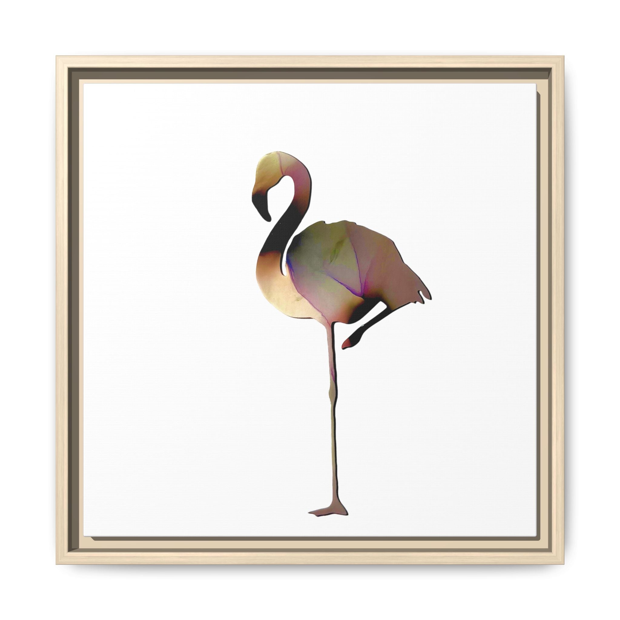 Flamingo 1, Matte Canvas, Framed (Multi-color)