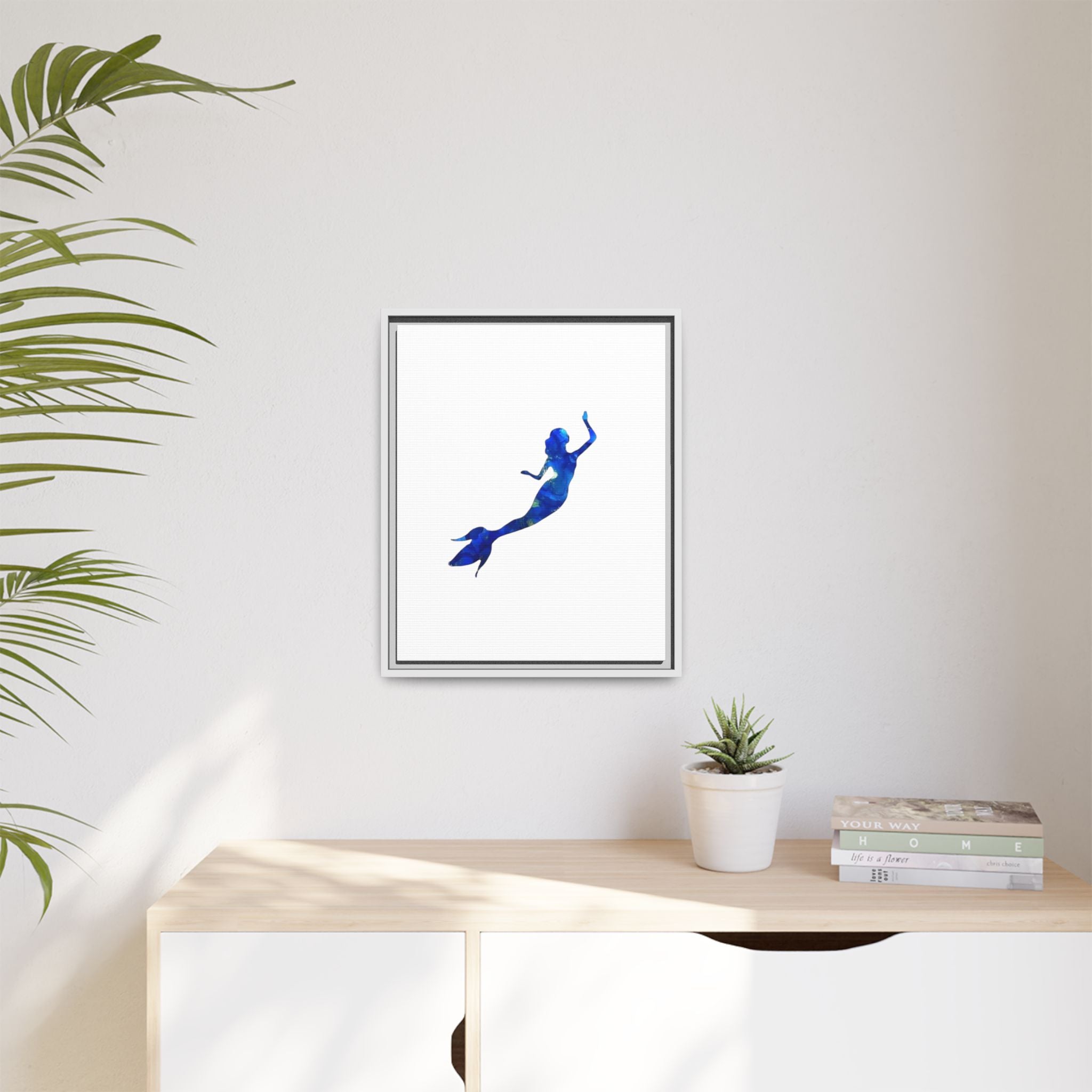 Mermaid 1, Matte Canvas, Framed (Multi-color)