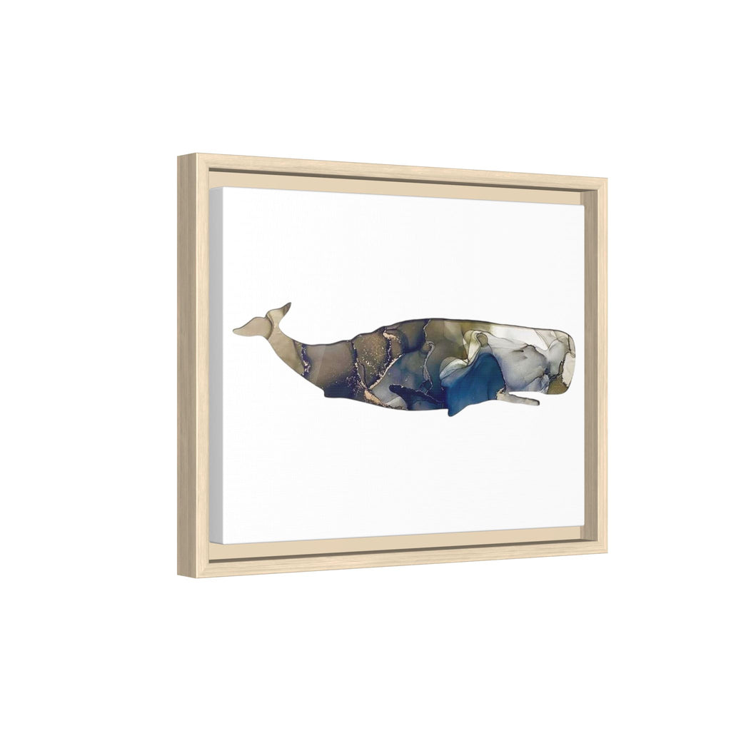 Sperm Whale Gray, Matte Canvas, Framed (Multi-color)
