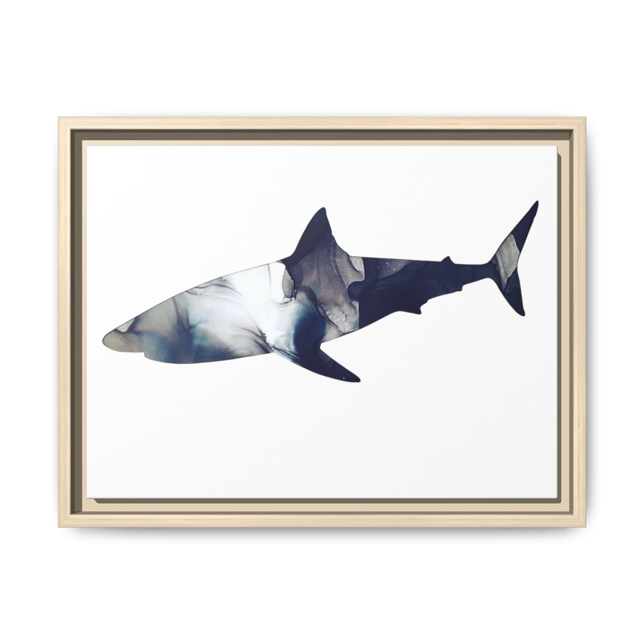 Great White 2,Matte Canvas, Framed (Multi-color)
