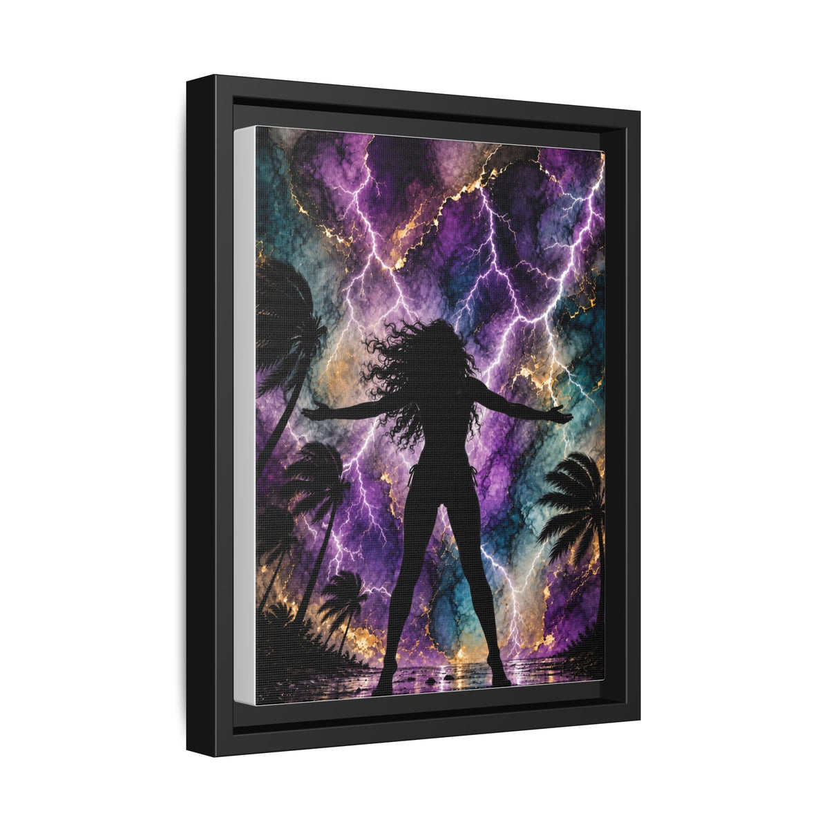 Summer Storm Woman, Matte Canvas, Framed (Multi-color)