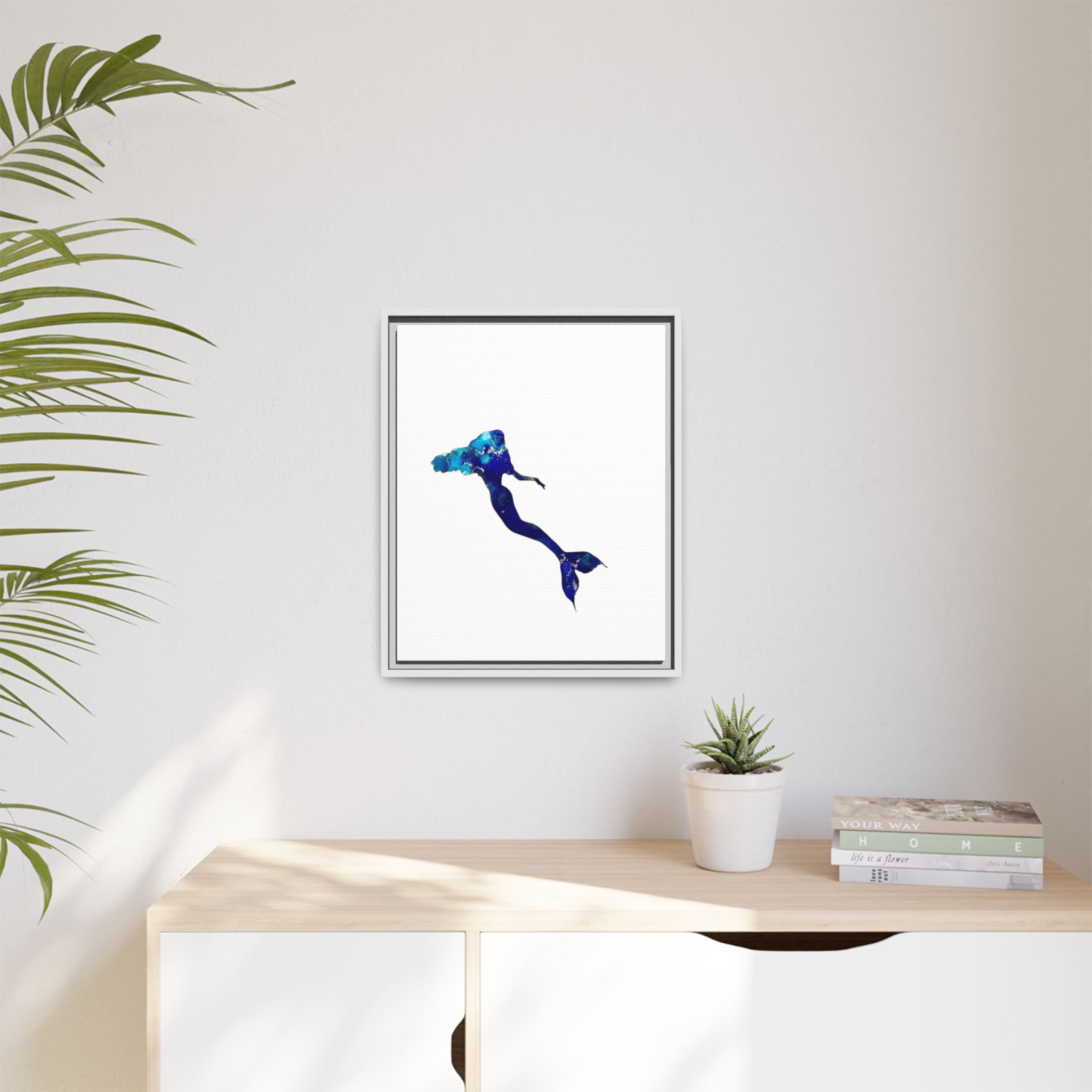 Mermaid 2, Matte Canvas, Framed (Multi-color)
