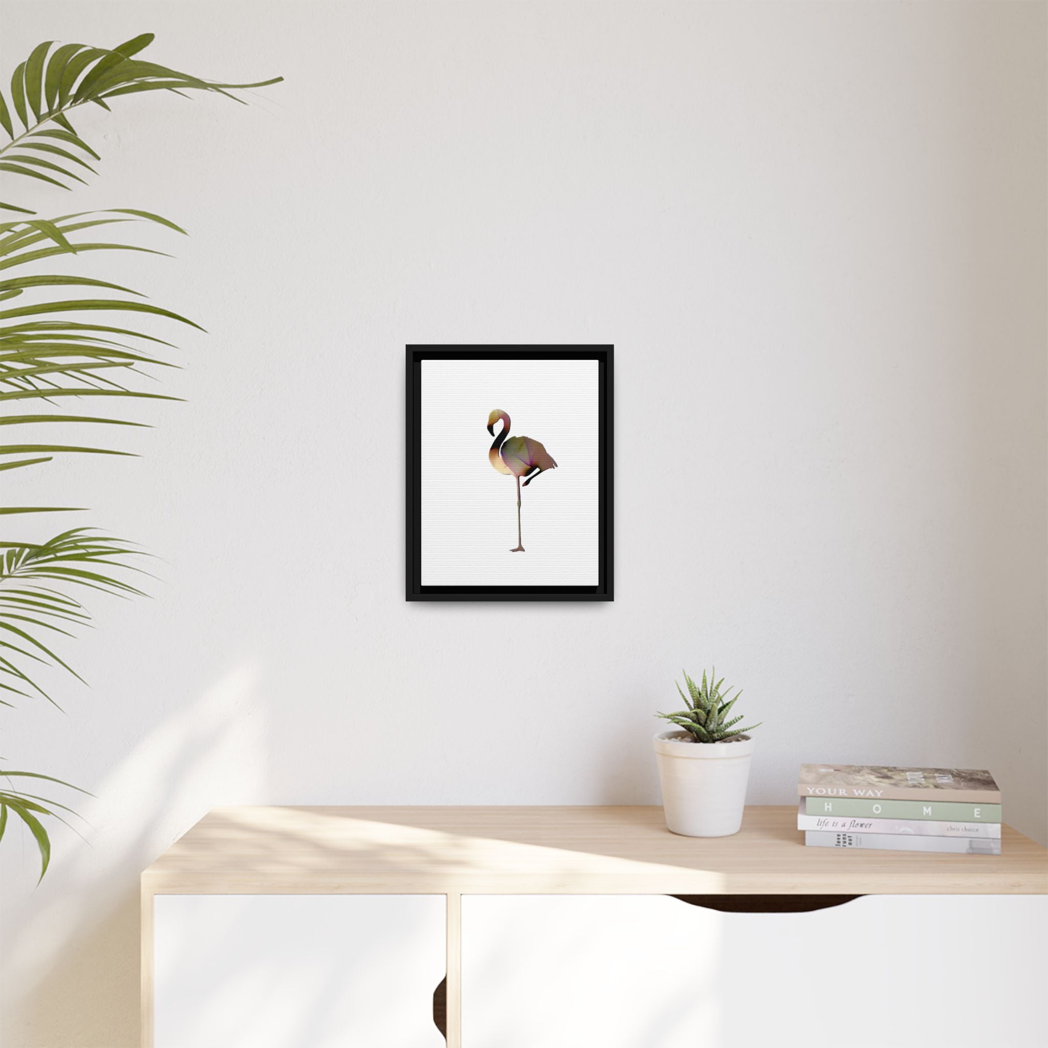 Flamingo 1, Matte Canvas, Framed (Multi-color)