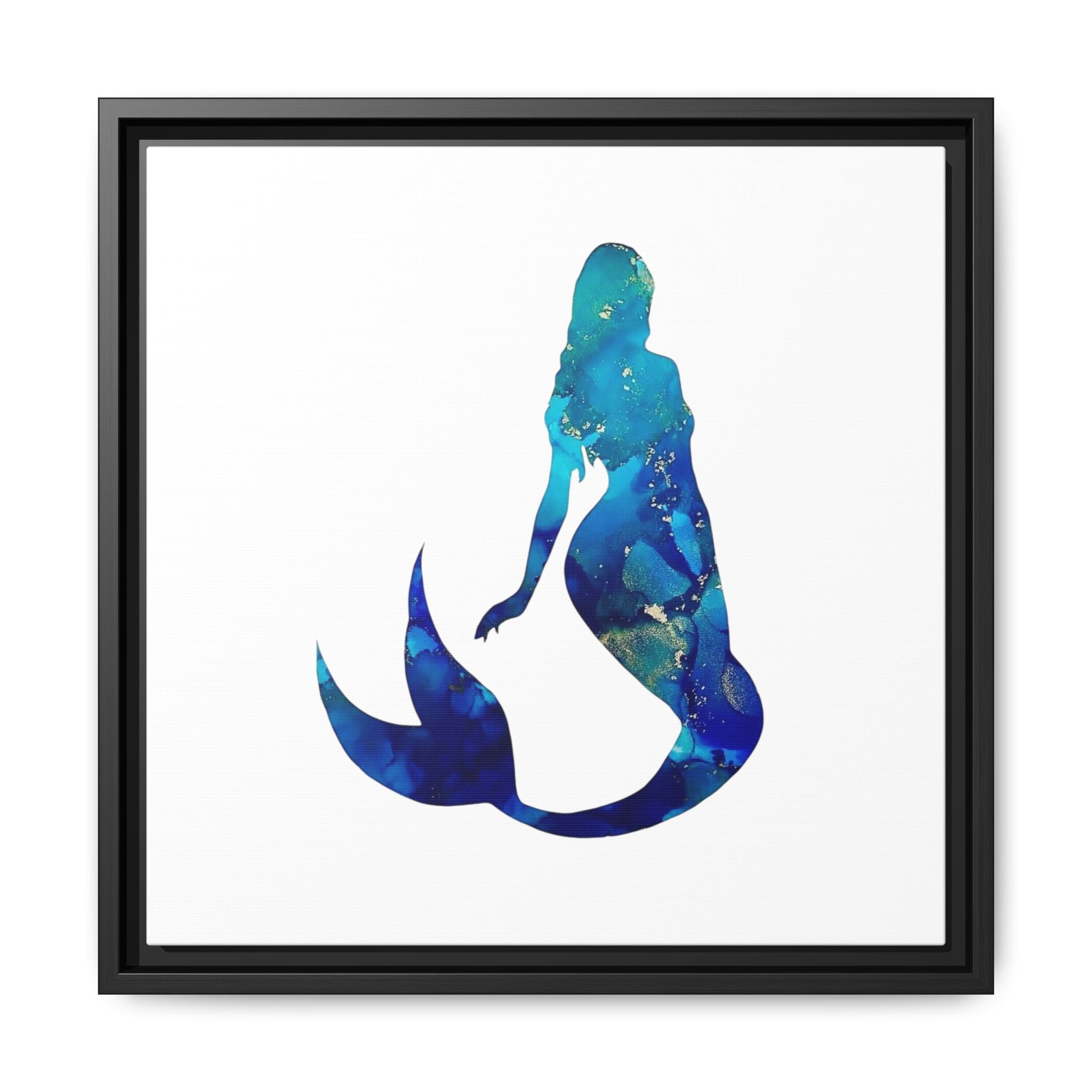 Mermaid 4,Matte Canvas, Framed (Multi-color)