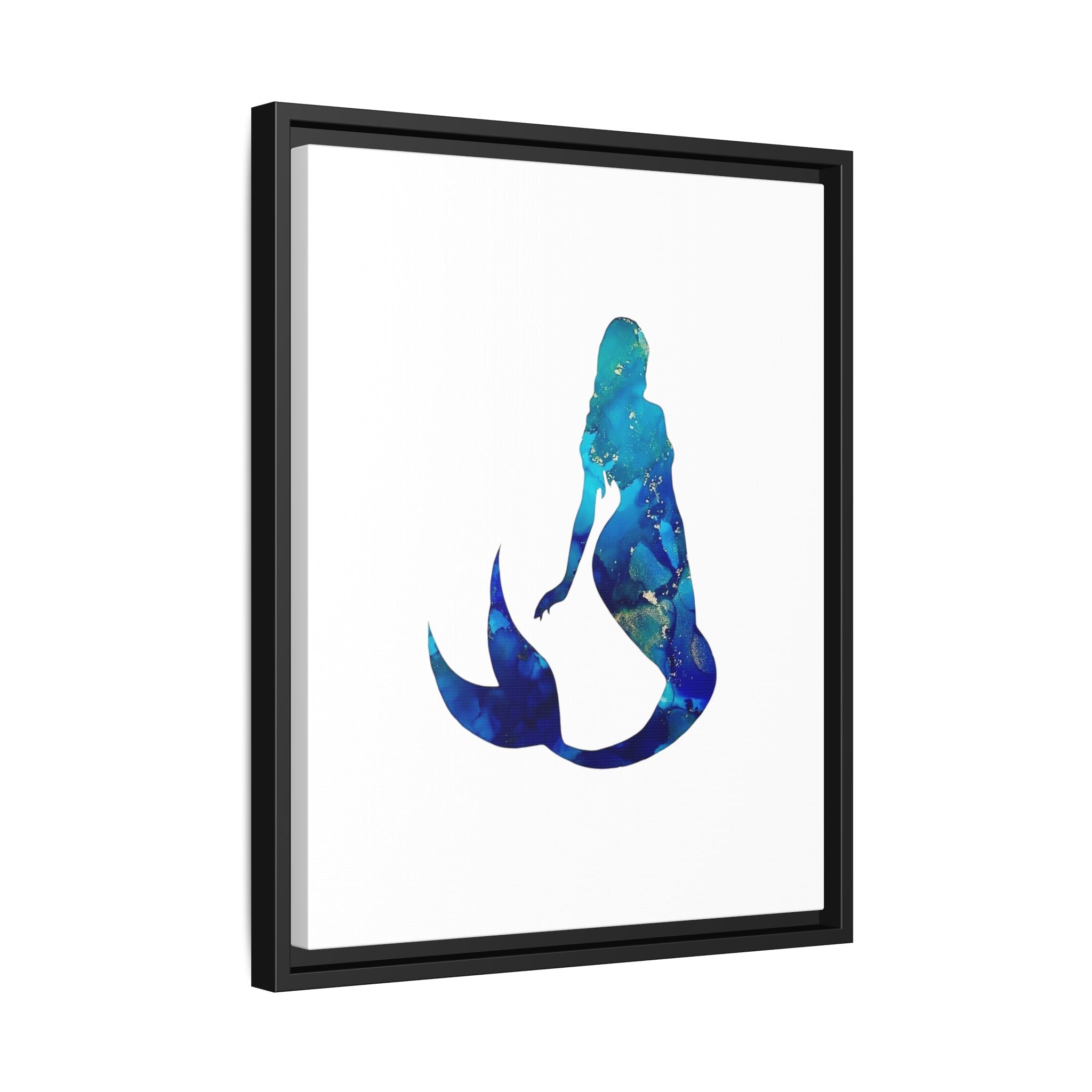 Mermaid 4,Matte Canvas, Framed (Multi-color)