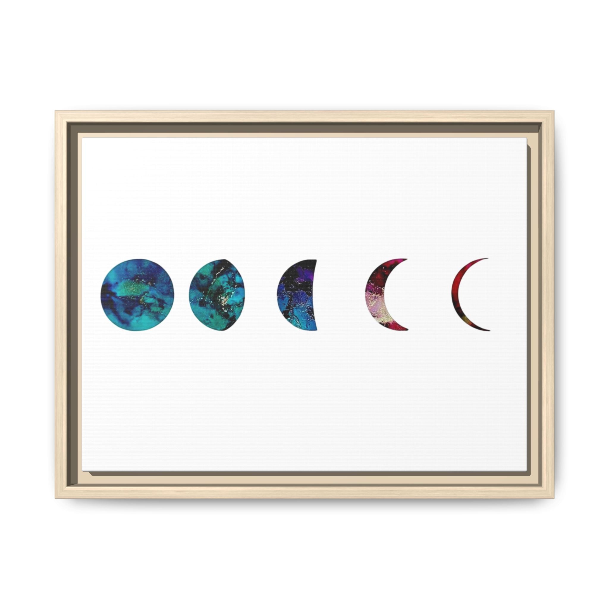 Moon Phases,Matte Canvas, Framed (Multi-color)