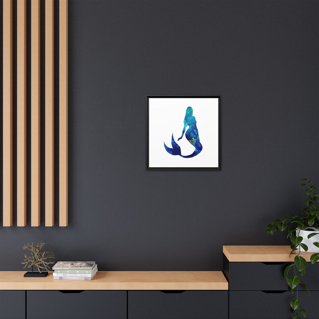 Mermaid 4,Matte Canvas, Framed (Multi-color)