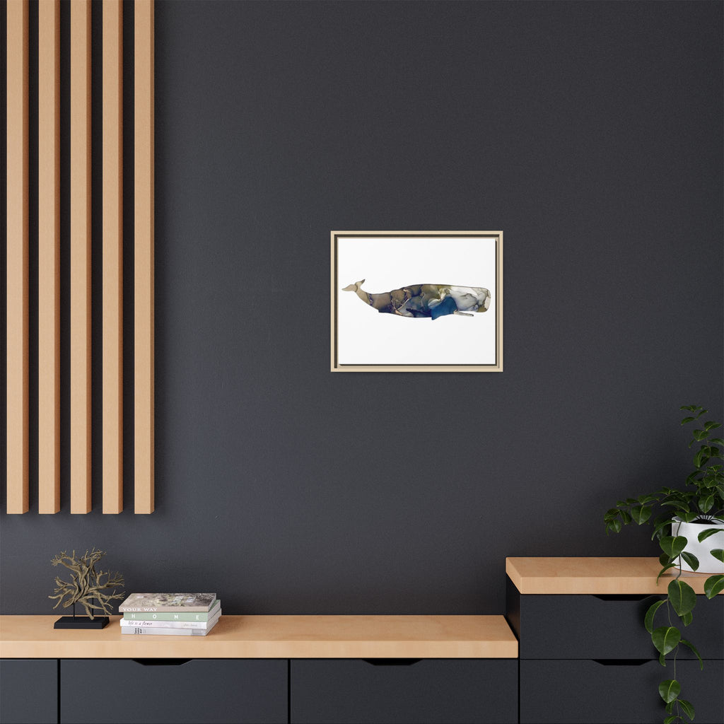 Sperm Whale Gray, Matte Canvas, Framed (Multi-color)
