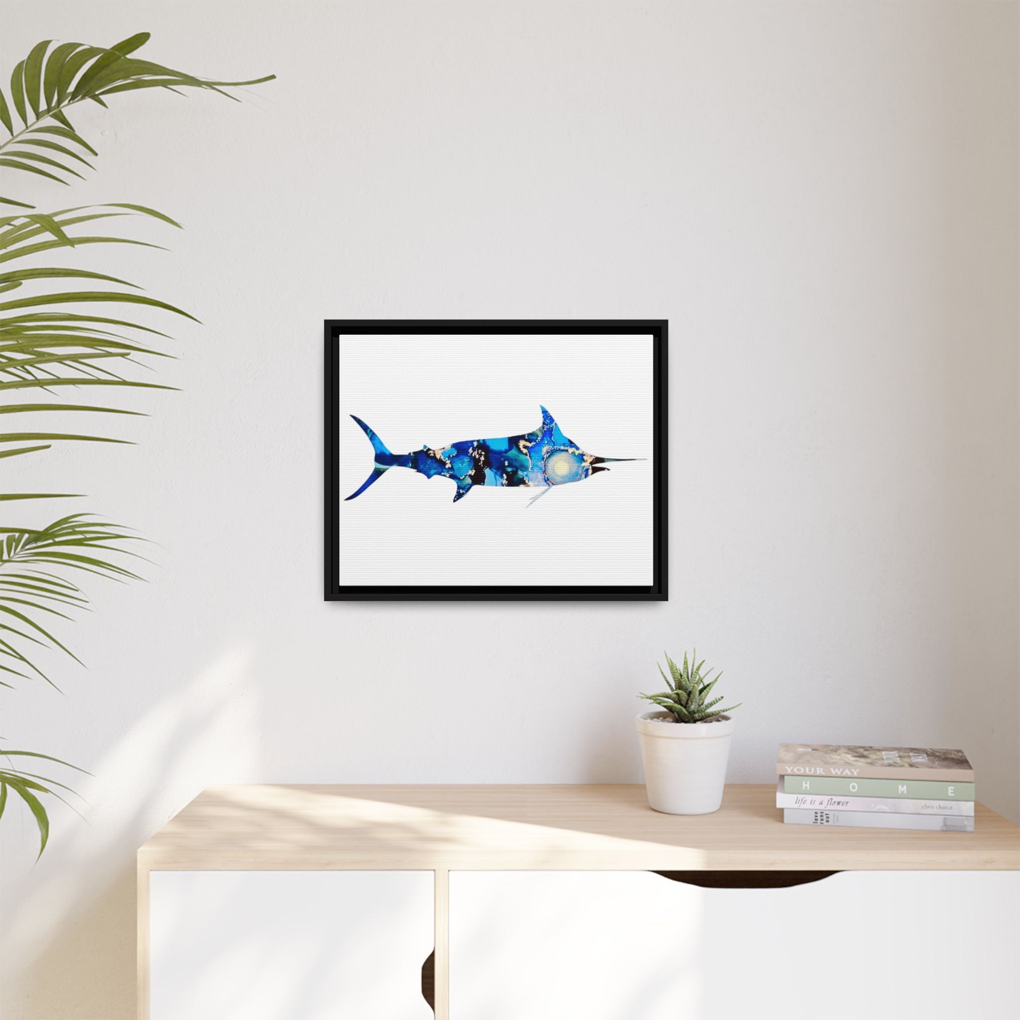 Swordfish, Matte Canvas, Framed (Multi-color)