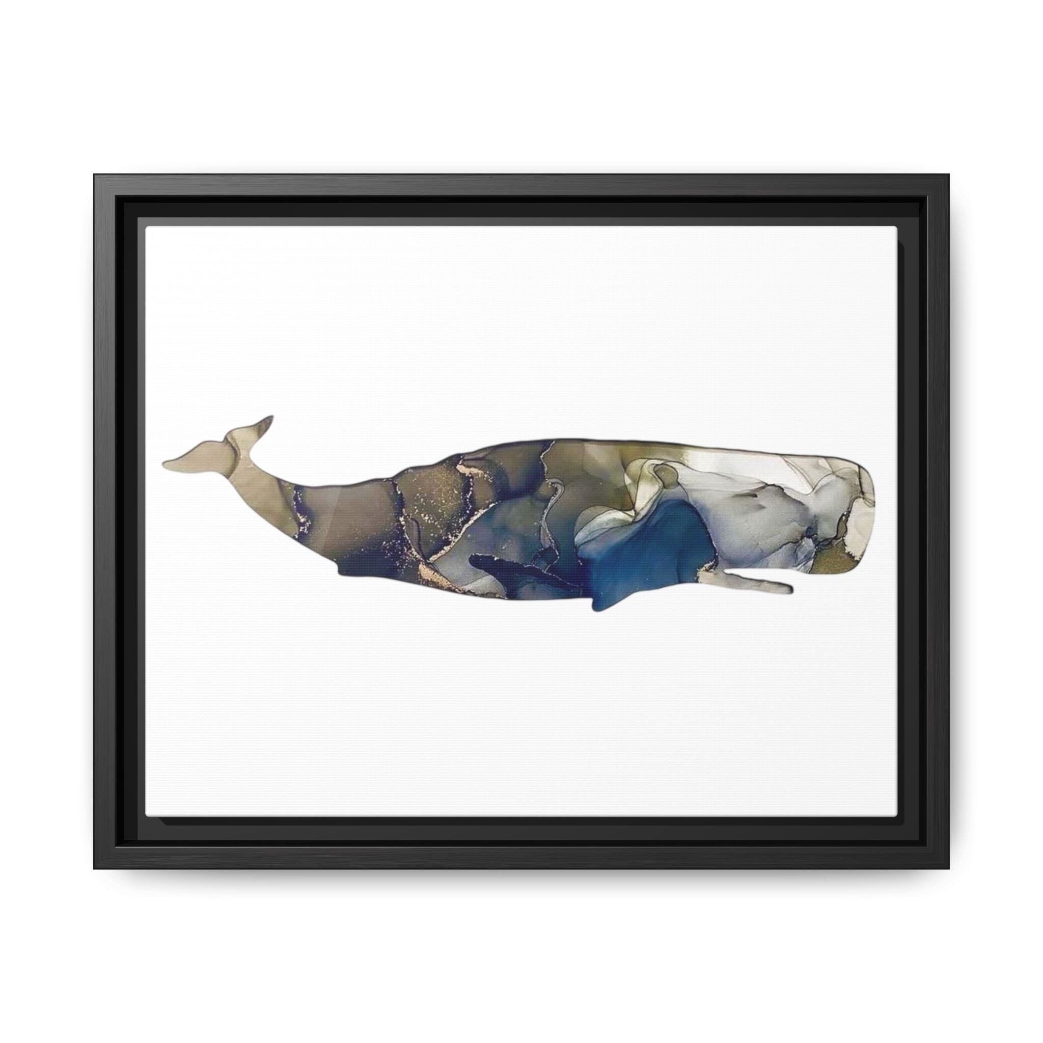 Sperm Whale Gray, Matte Canvas, Framed (Multi-color)