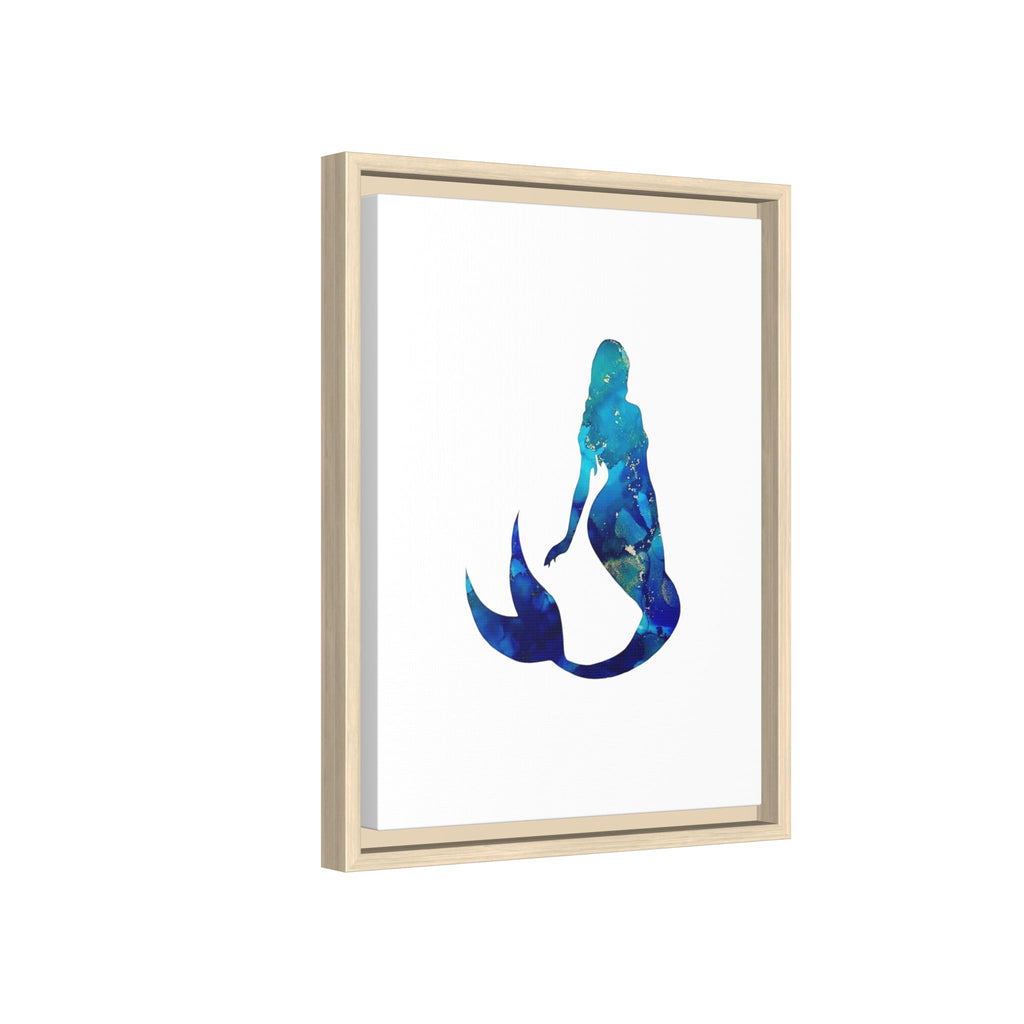 Mermaid 4,Matte Canvas, Framed (Multi-color)