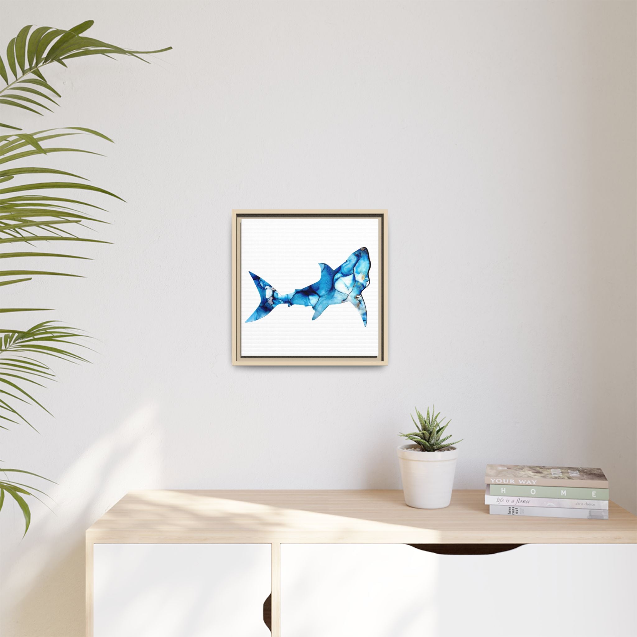 Great White 1, Matte Canvas, Framed (Multi-color)