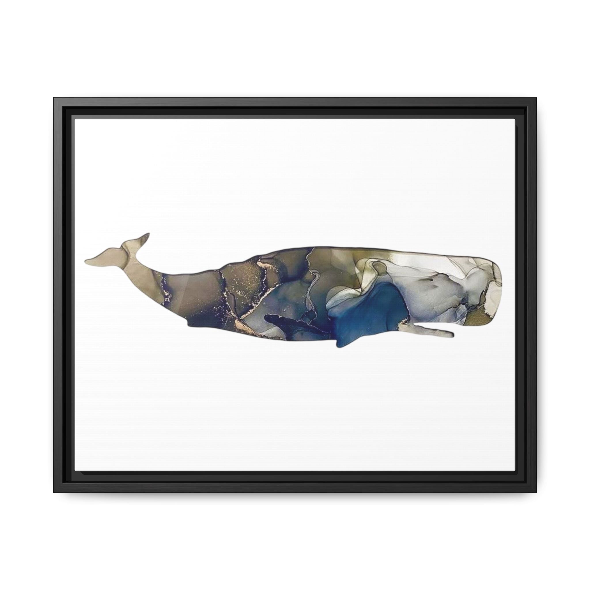 Sperm Whale Gray, Matte Canvas, Framed (Multi-color)