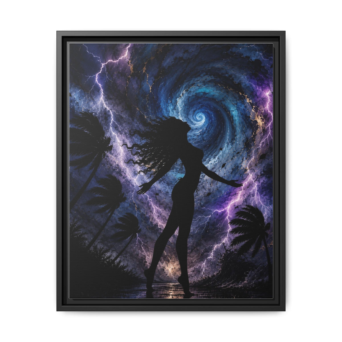 Hurricane Woman, Matte Canvas, Framed (Multi-color)