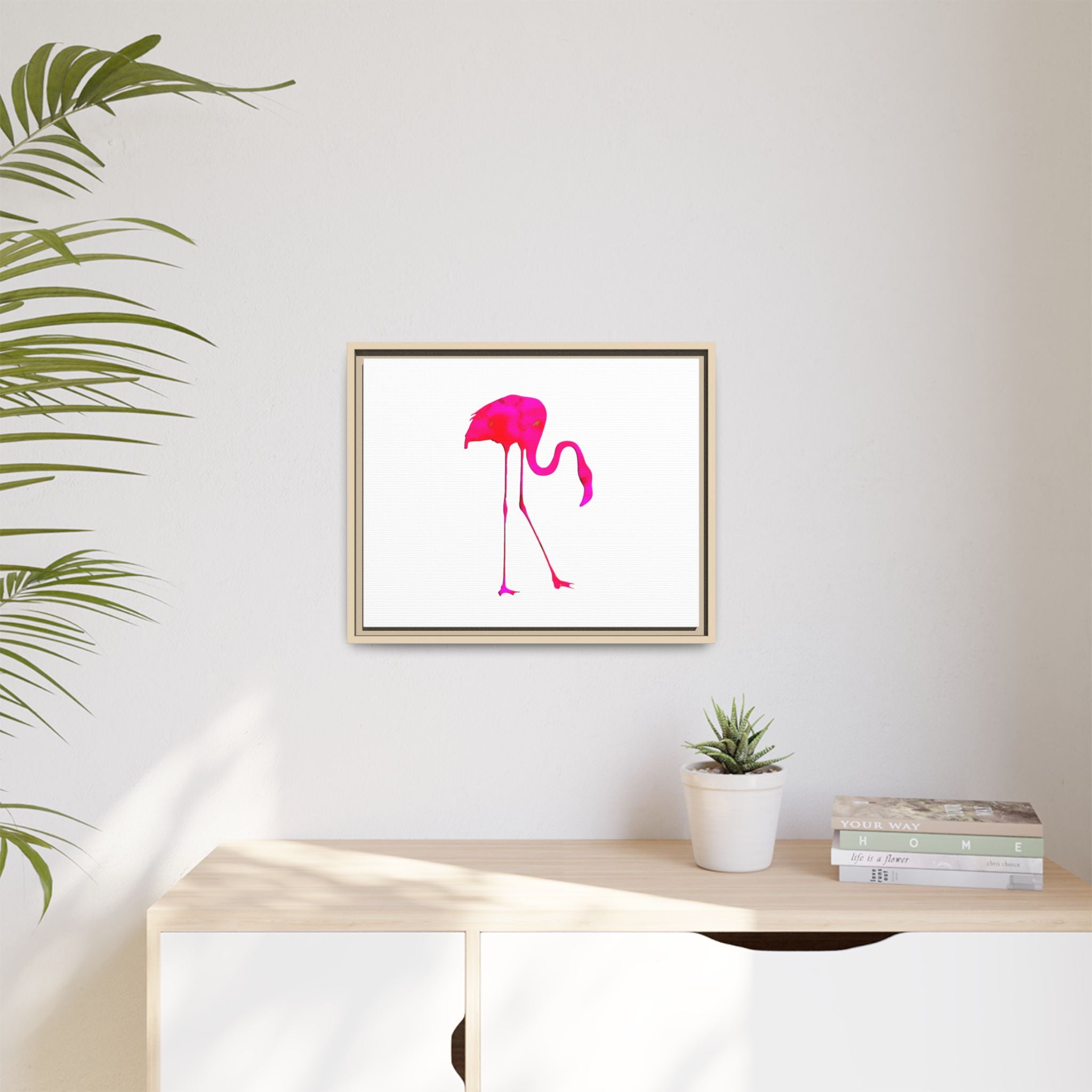 Flamingo 2, Matte Canvas, Framed (Multi-color)