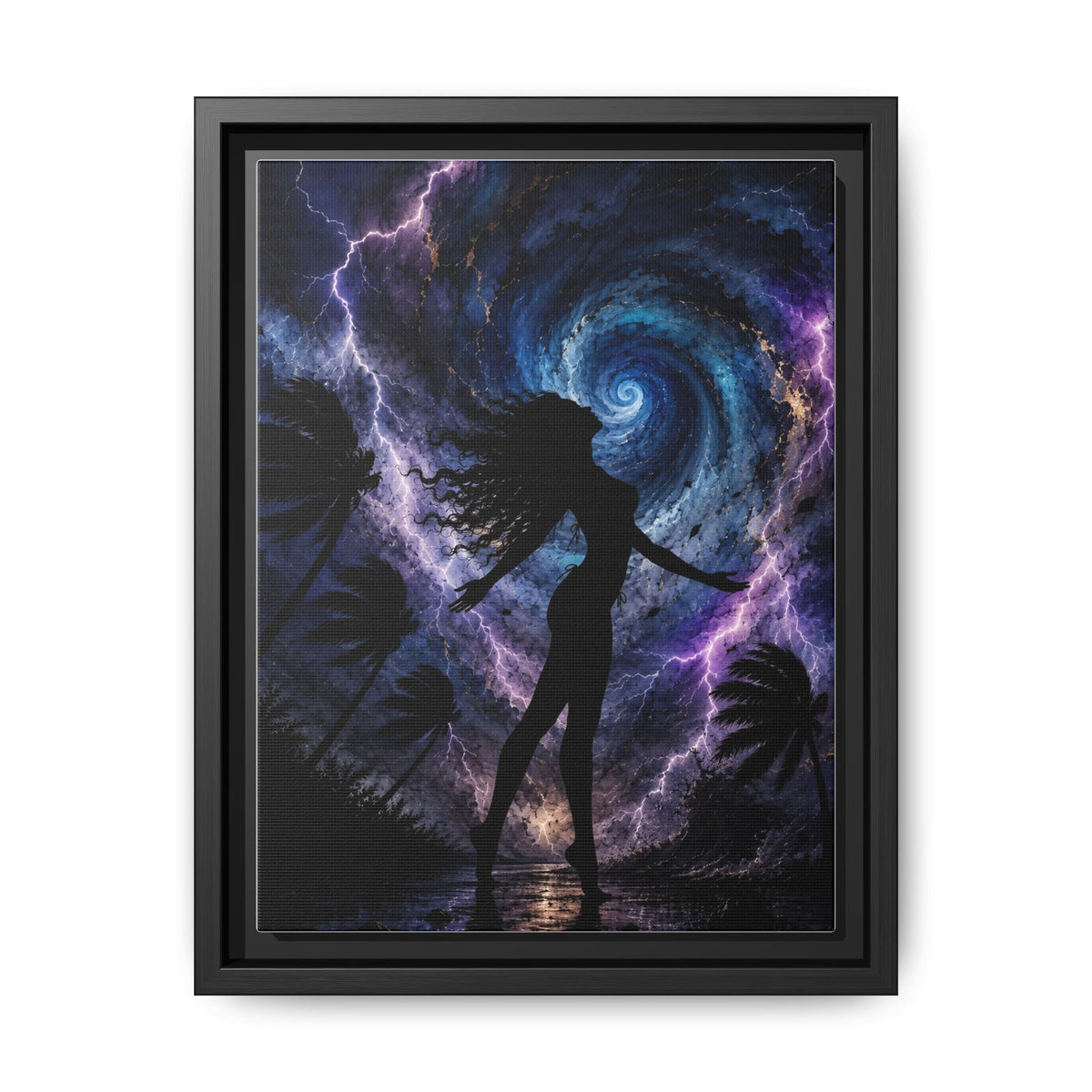 Hurricane Woman, Matte Canvas, Framed (Multi-color)