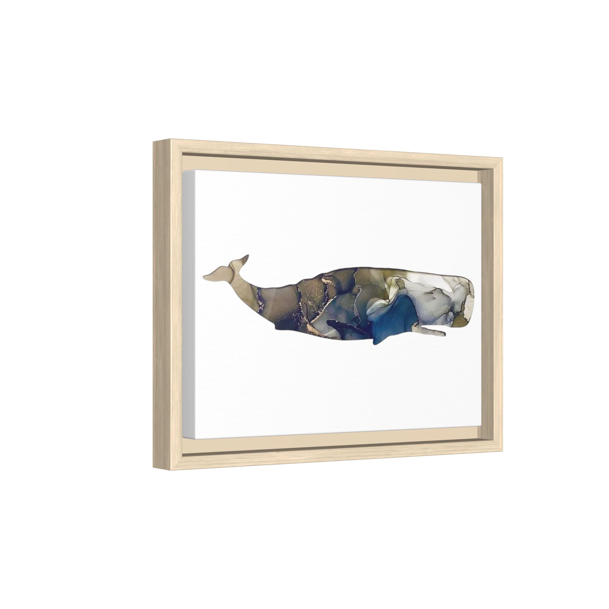 Sperm Whale Gray, Matte Canvas, Framed (Multi-color)