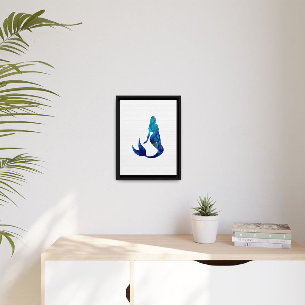Mermaid 4,Matte Canvas, Framed (Multi-color)