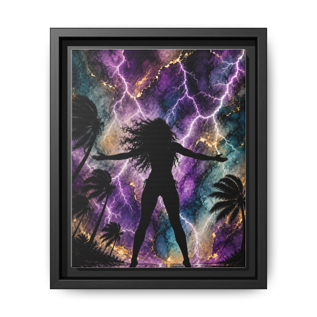 Summer Storm Woman, Matte Canvas, Framed (Multi-color)