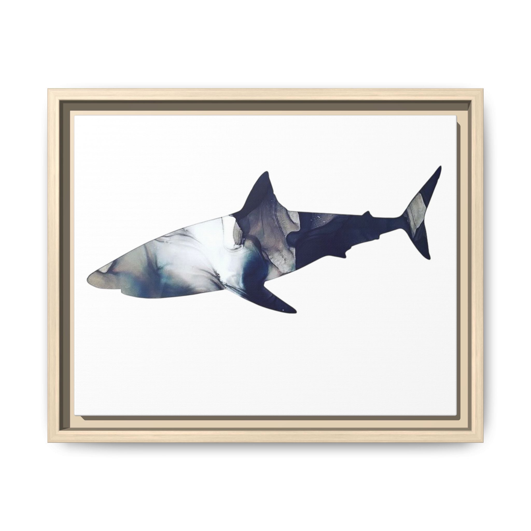 Great White 2,Matte Canvas, Framed (Multi-color)