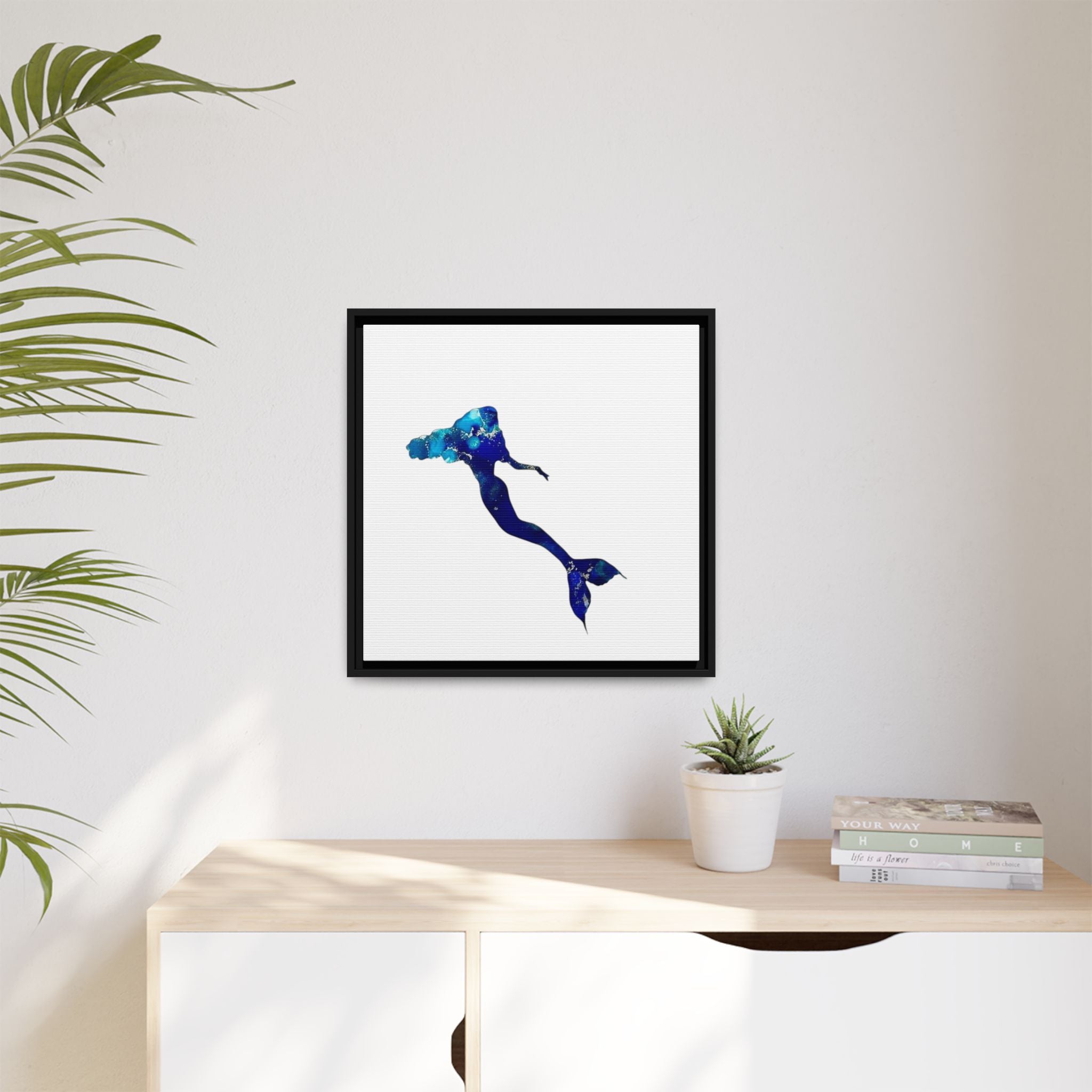 Mermaid 2, Matte Canvas, Framed (Multi-color)