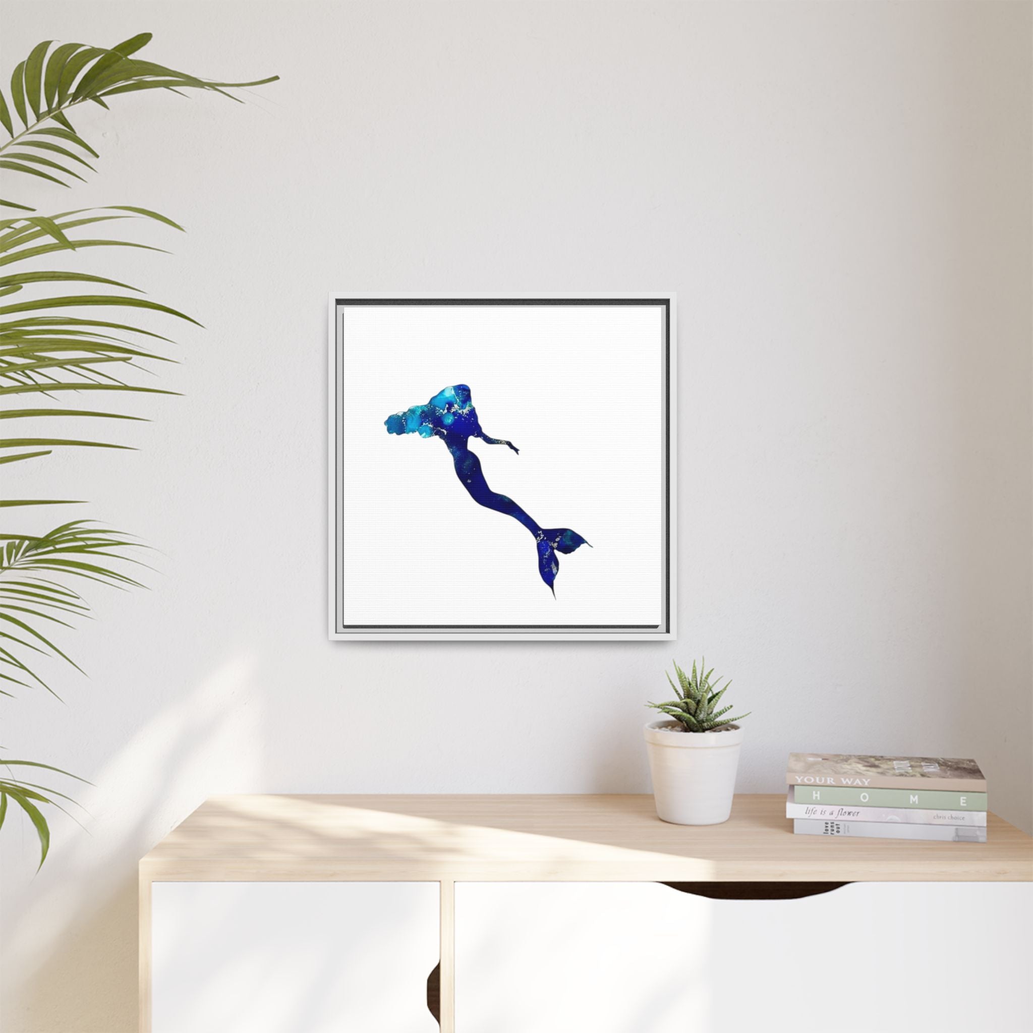 Mermaid 2, Matte Canvas, Framed (Multi-color)