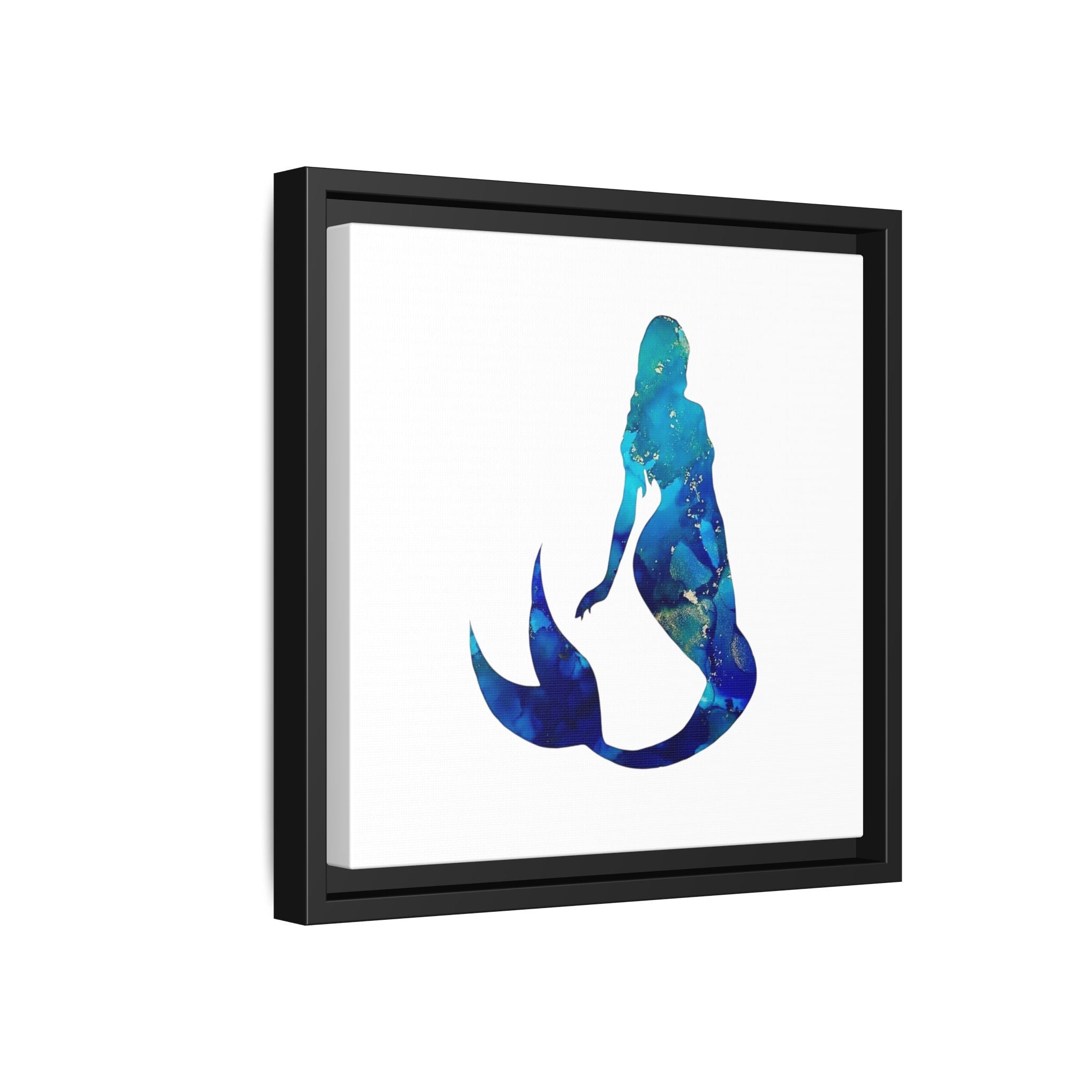 Mermaid 4,Matte Canvas, Framed (Multi-color)