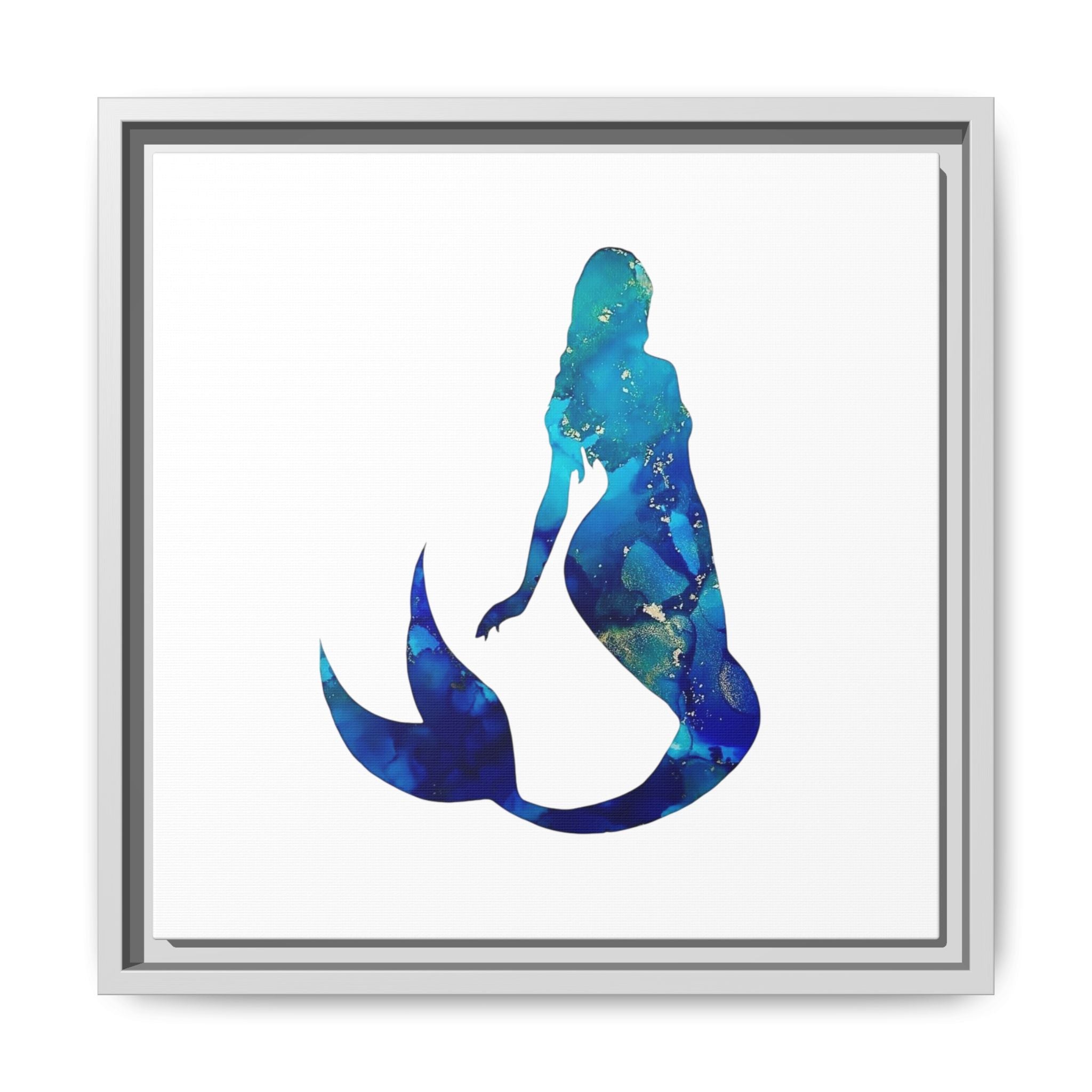 Mermaid 4,Matte Canvas, Framed (Multi-color)