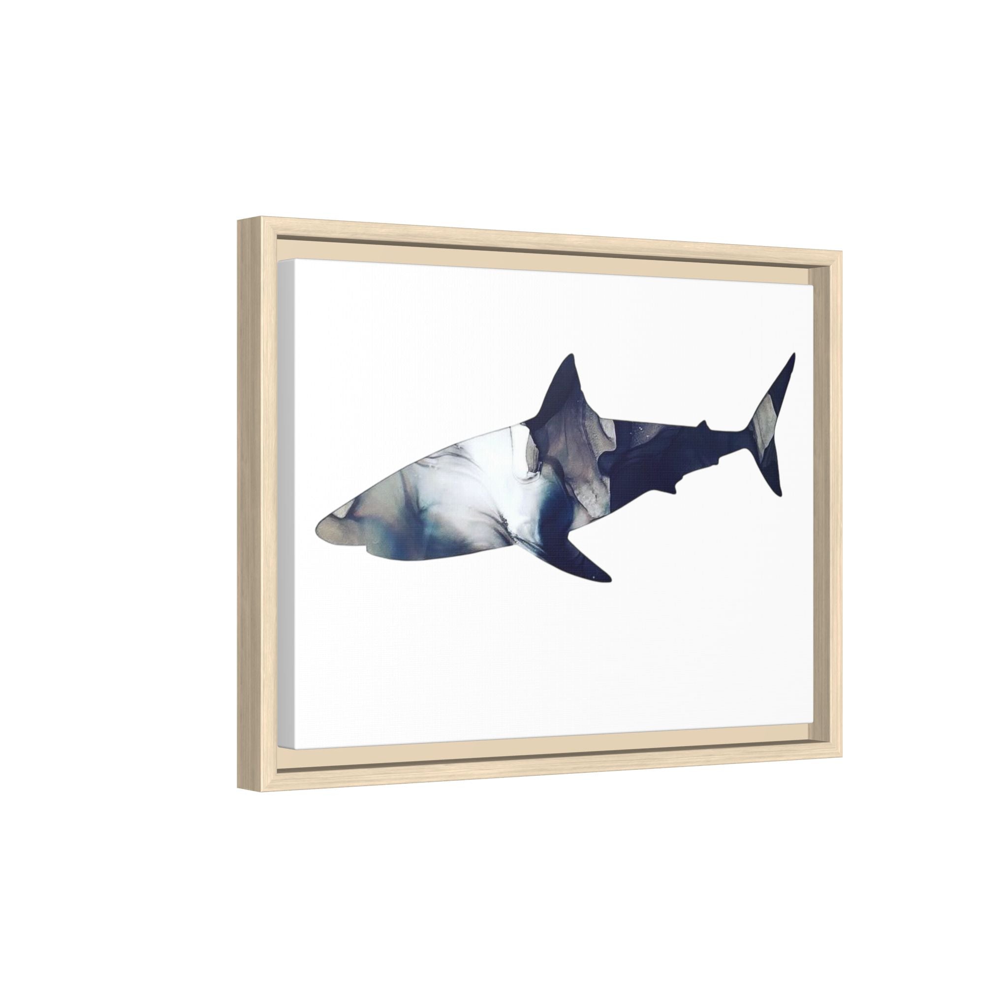 Great White 2,Matte Canvas, Framed (Multi-color)