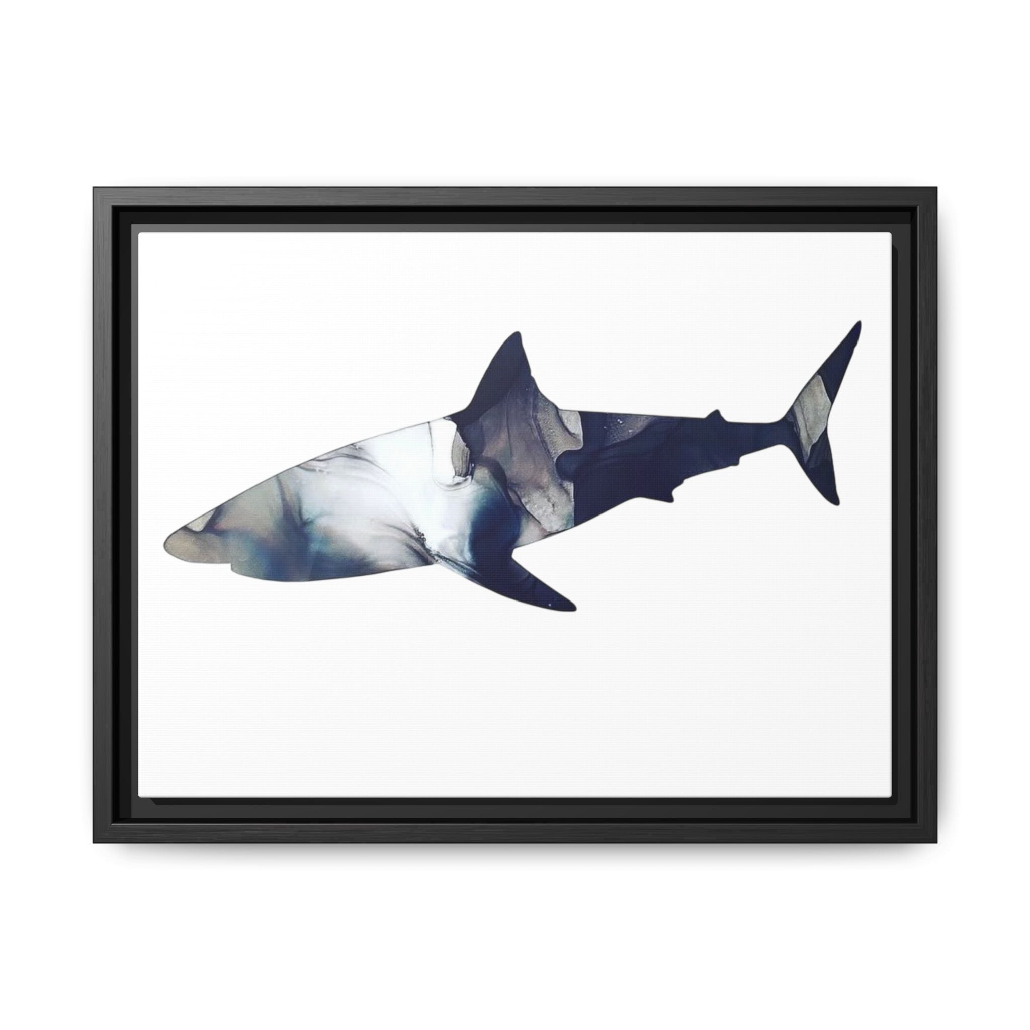 Great White 2,Matte Canvas, Framed (Multi-color)