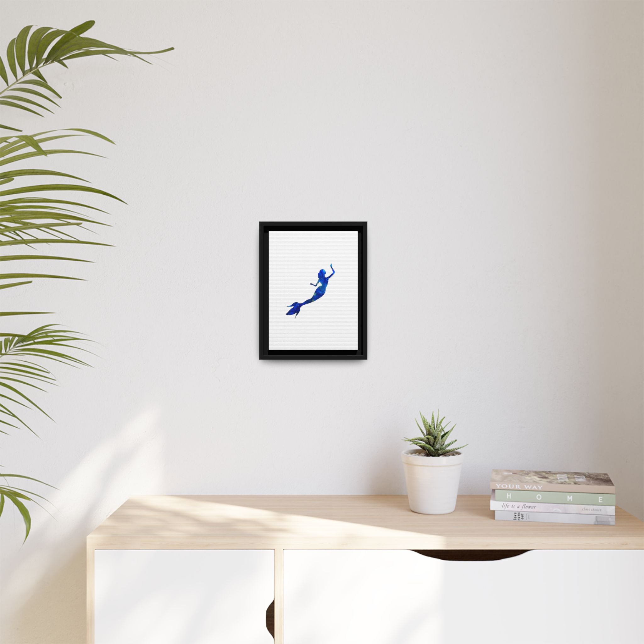 Mermaid 1, Matte Canvas, Framed (Multi-color)