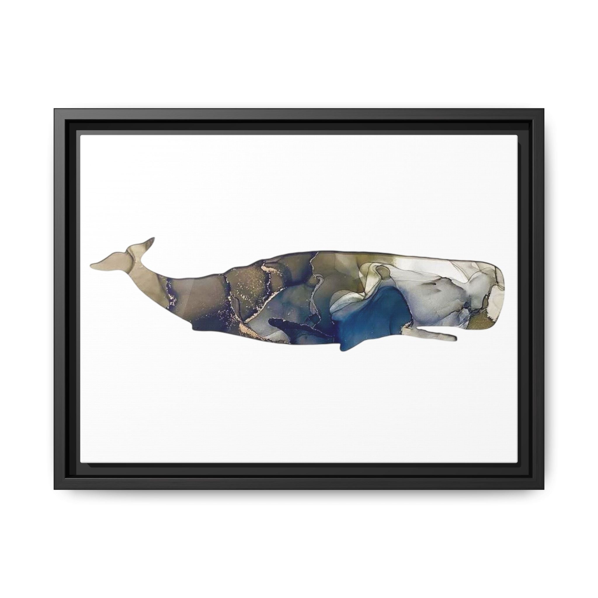 Sperm Whale Gray, Matte Canvas, Framed (Multi-color)