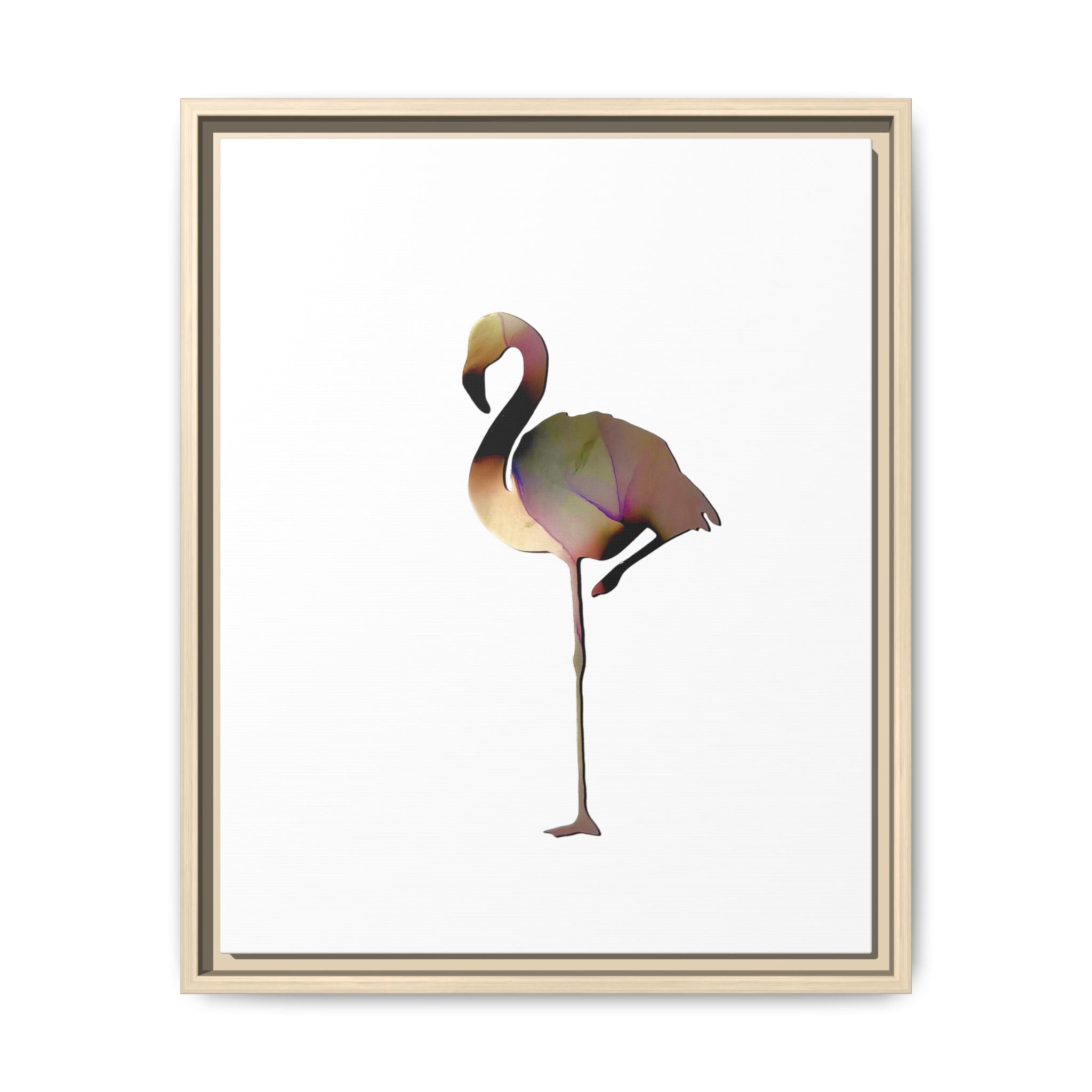 Flamingo 1, Matte Canvas, Framed (Multi-color)