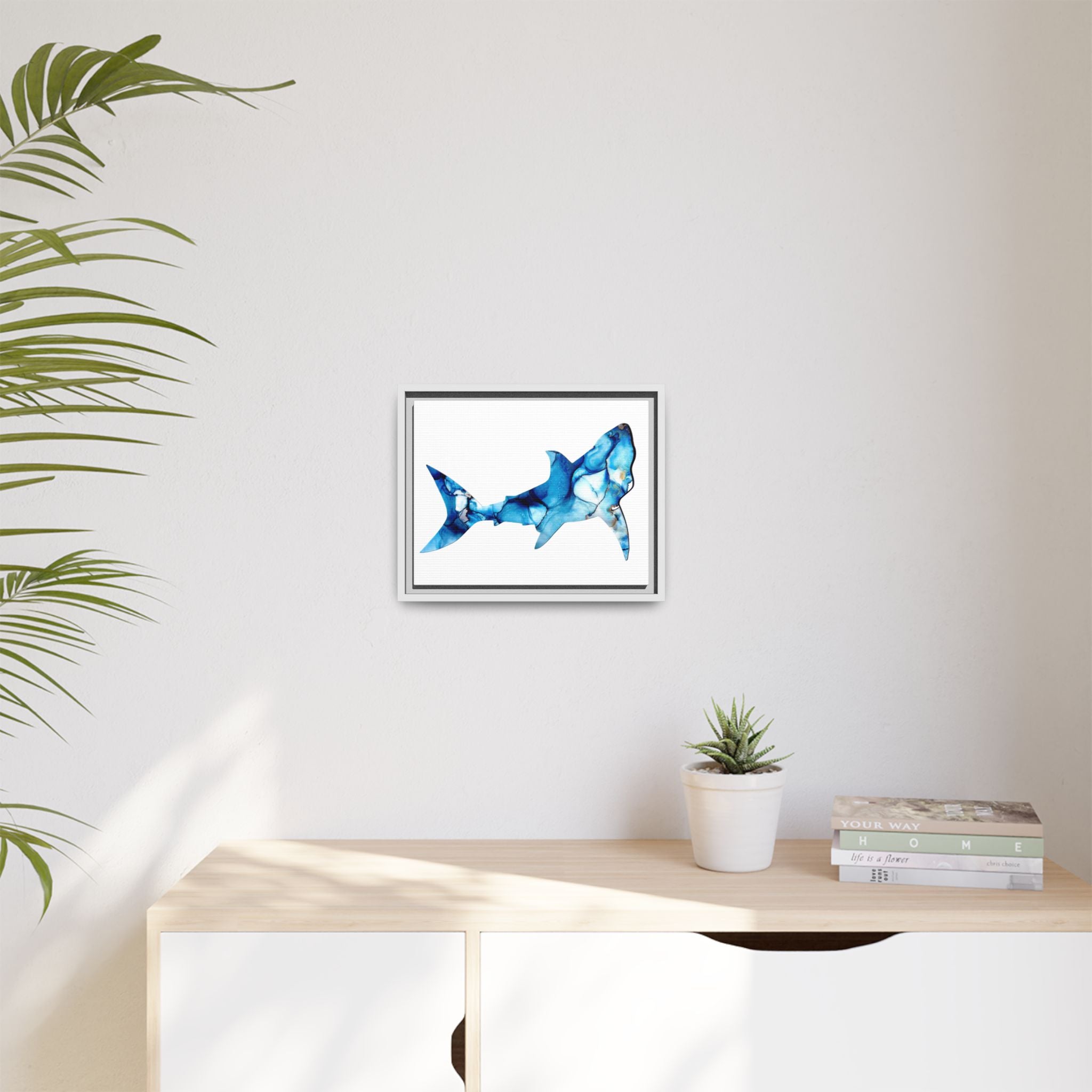 Great White 1, Matte Canvas, Framed (Multi-color)