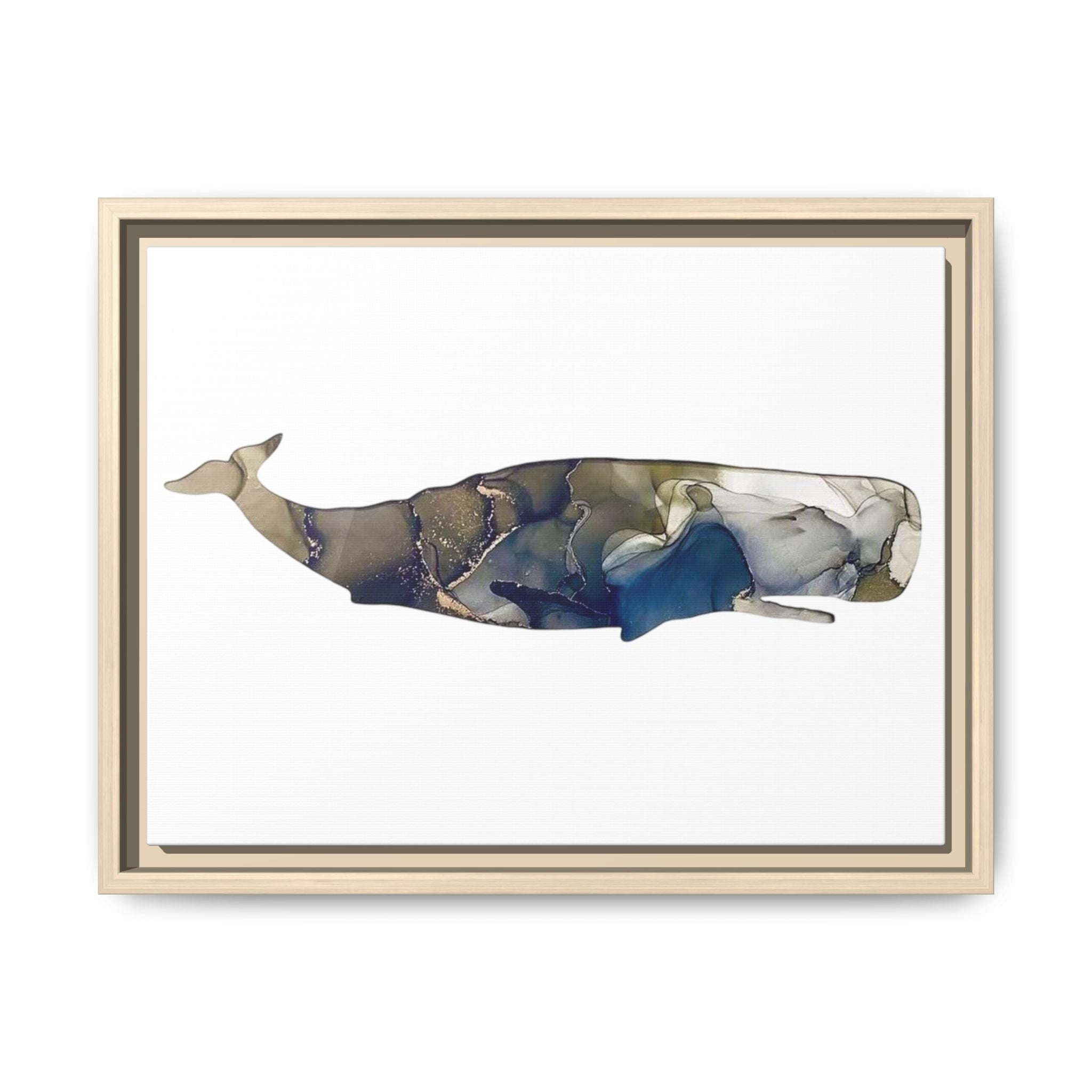 Sperm Whale Gray, Matte Canvas, Framed (Multi-color)