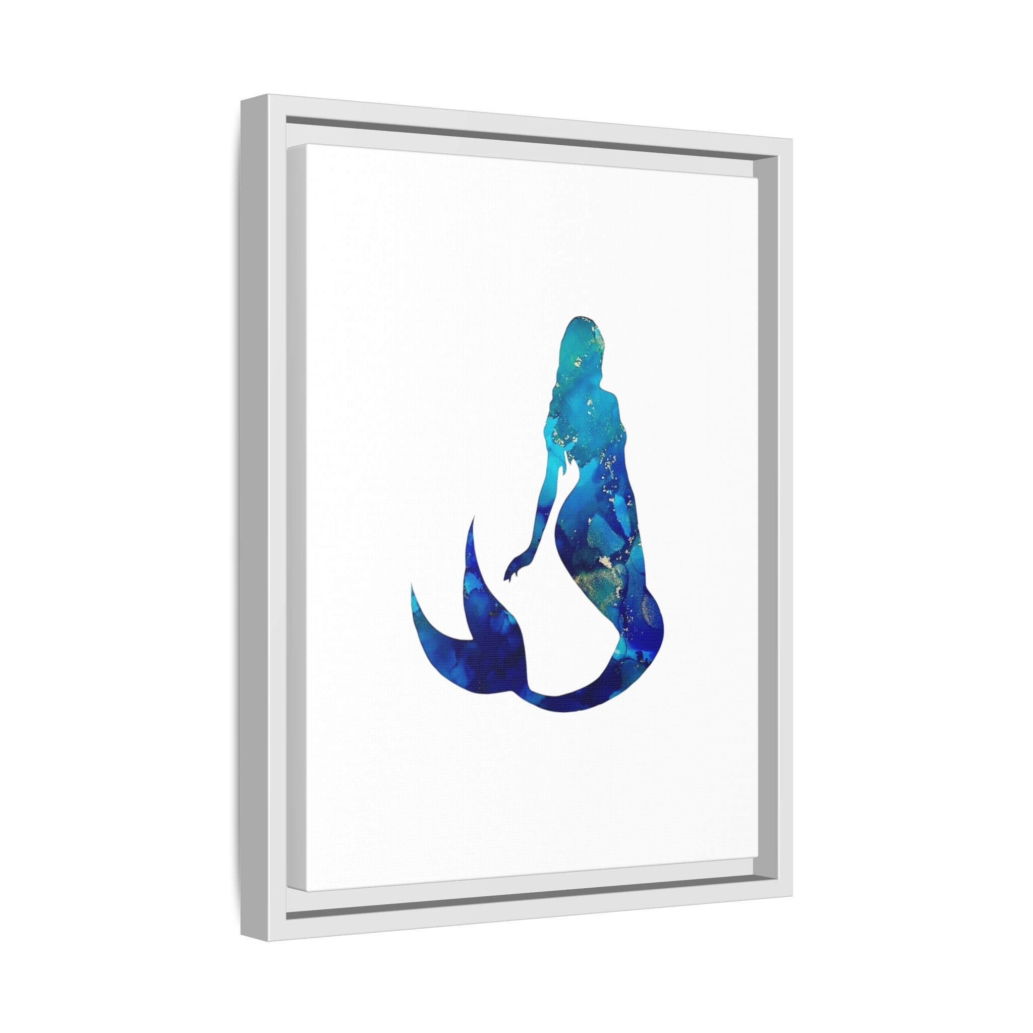 Mermaid 4,Matte Canvas, Framed (Multi-color)