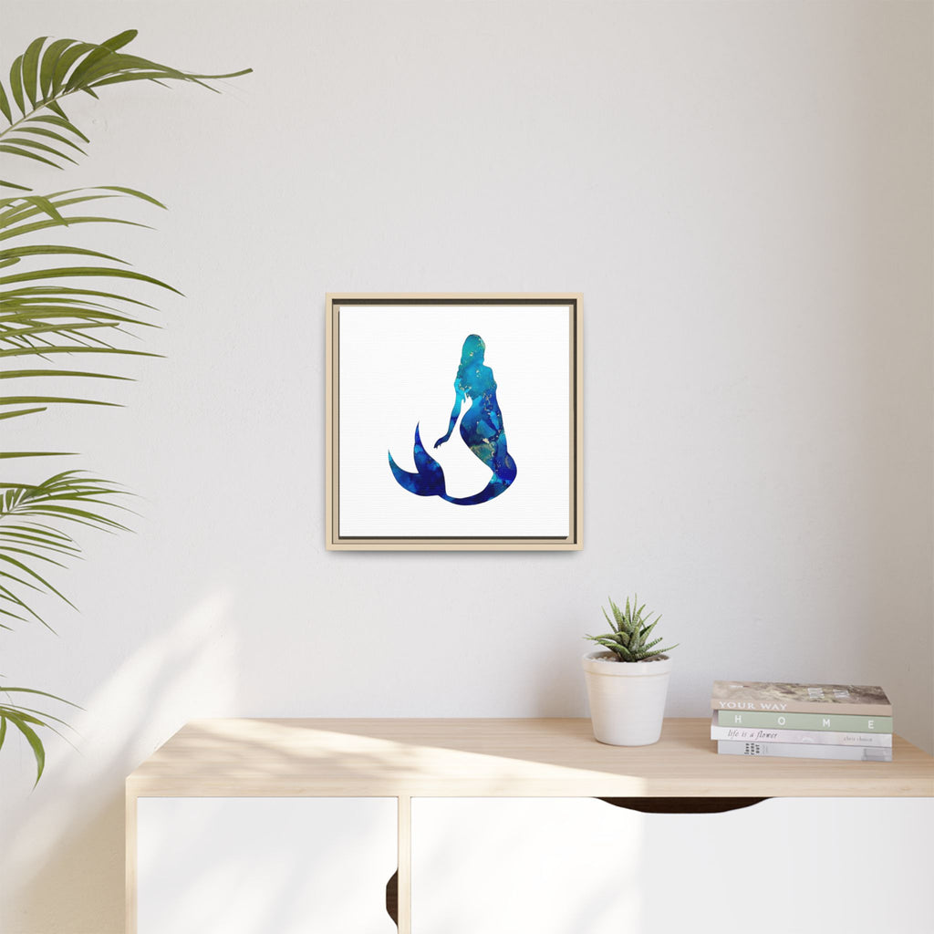Mermaid 4,Matte Canvas, Framed (Multi-color)
