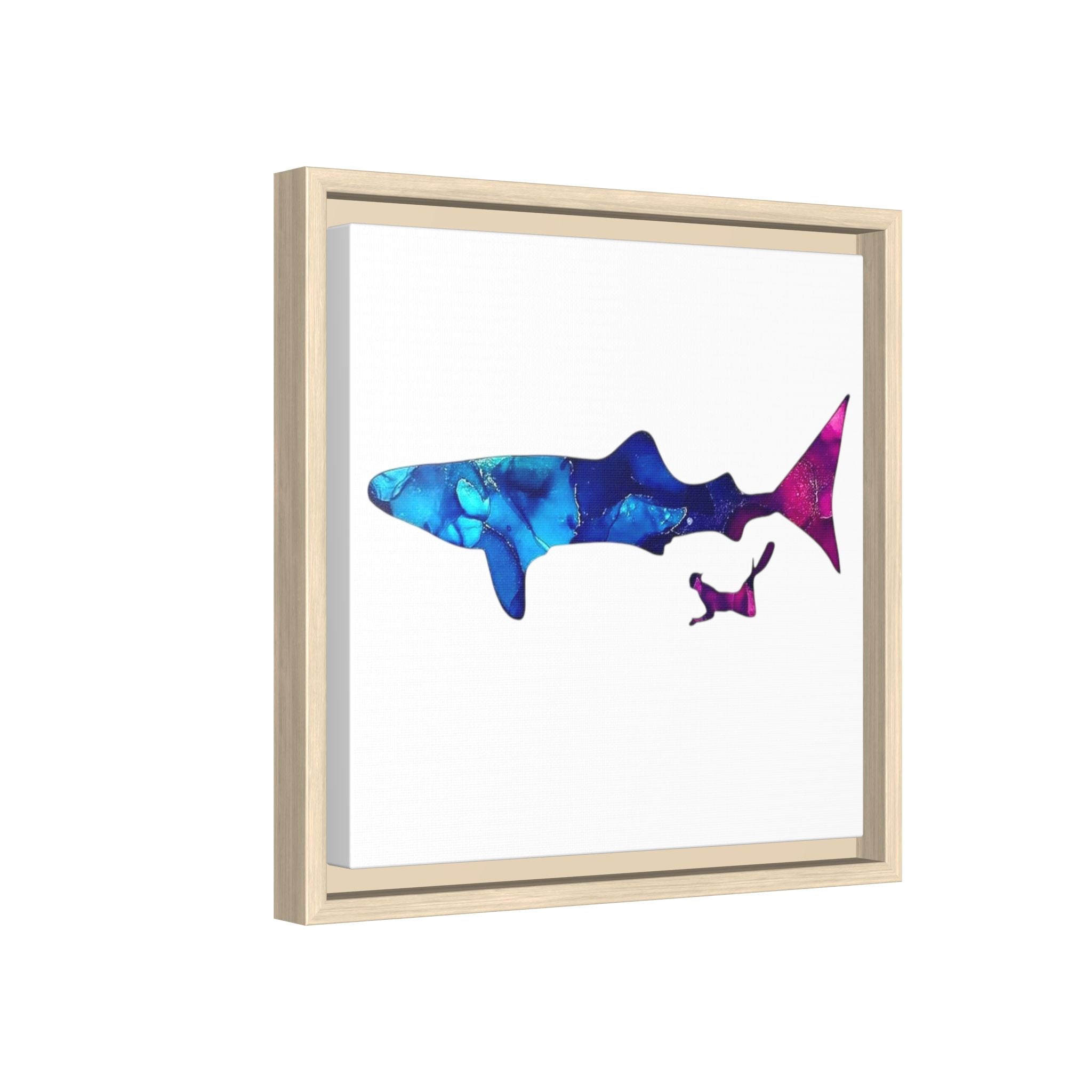 Swimming With Giants, Matte Canvas, Framed (Multi-color)