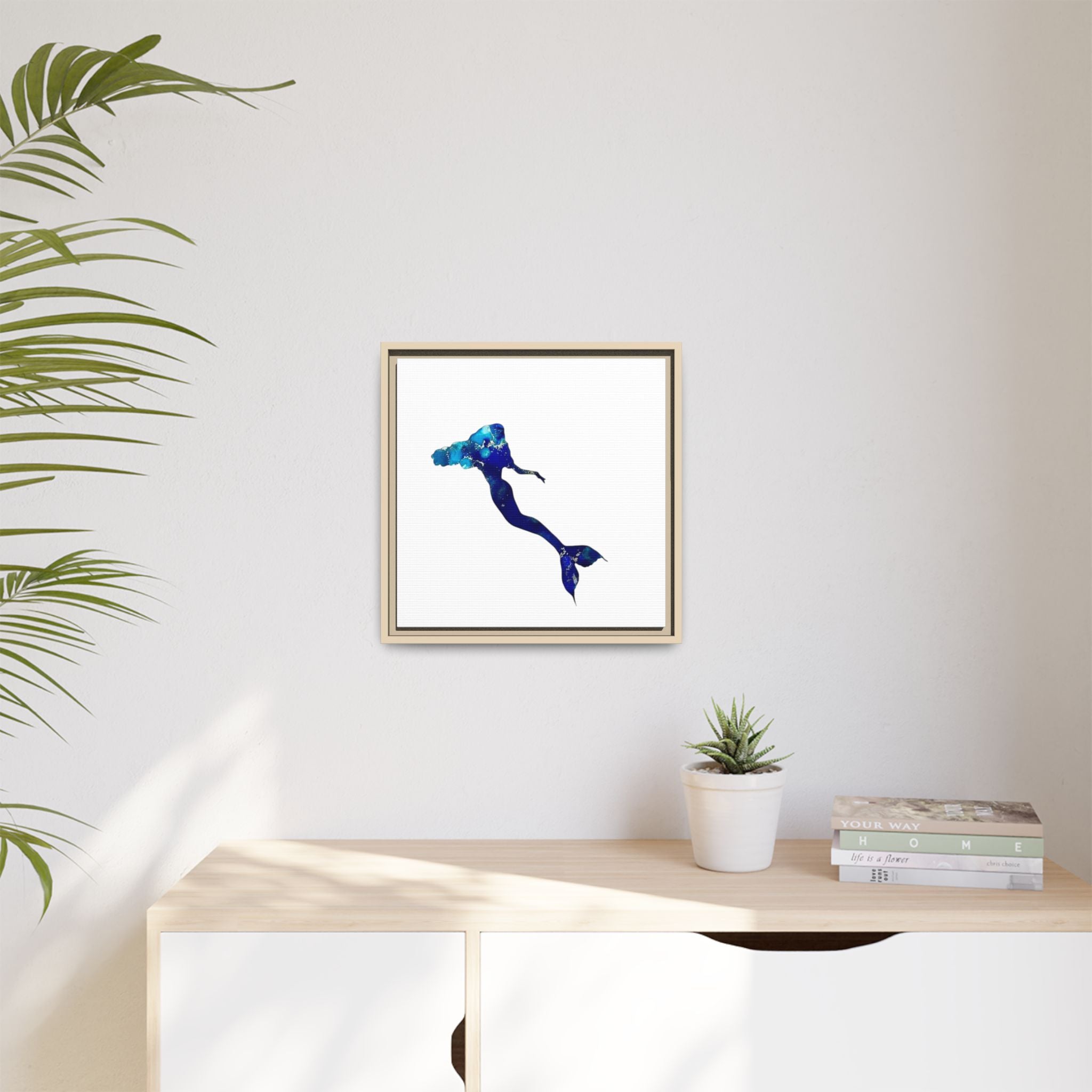 Mermaid 2, Matte Canvas, Framed (Multi-color)