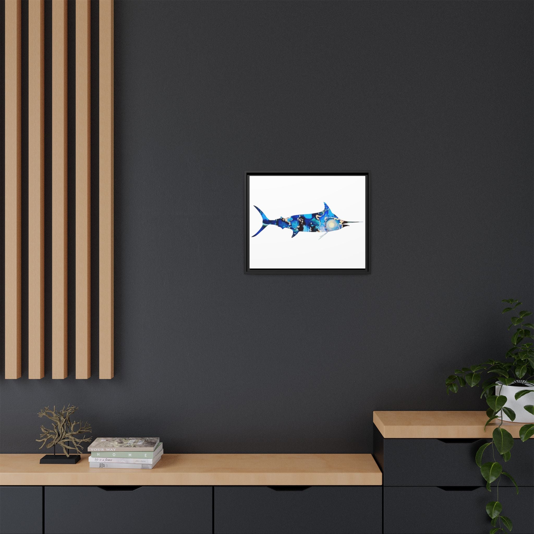 Swordfish, Matte Canvas, Framed (Multi-color)