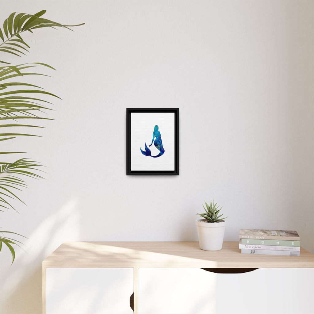 Mermaid 4,Matte Canvas, Framed (Multi-color)