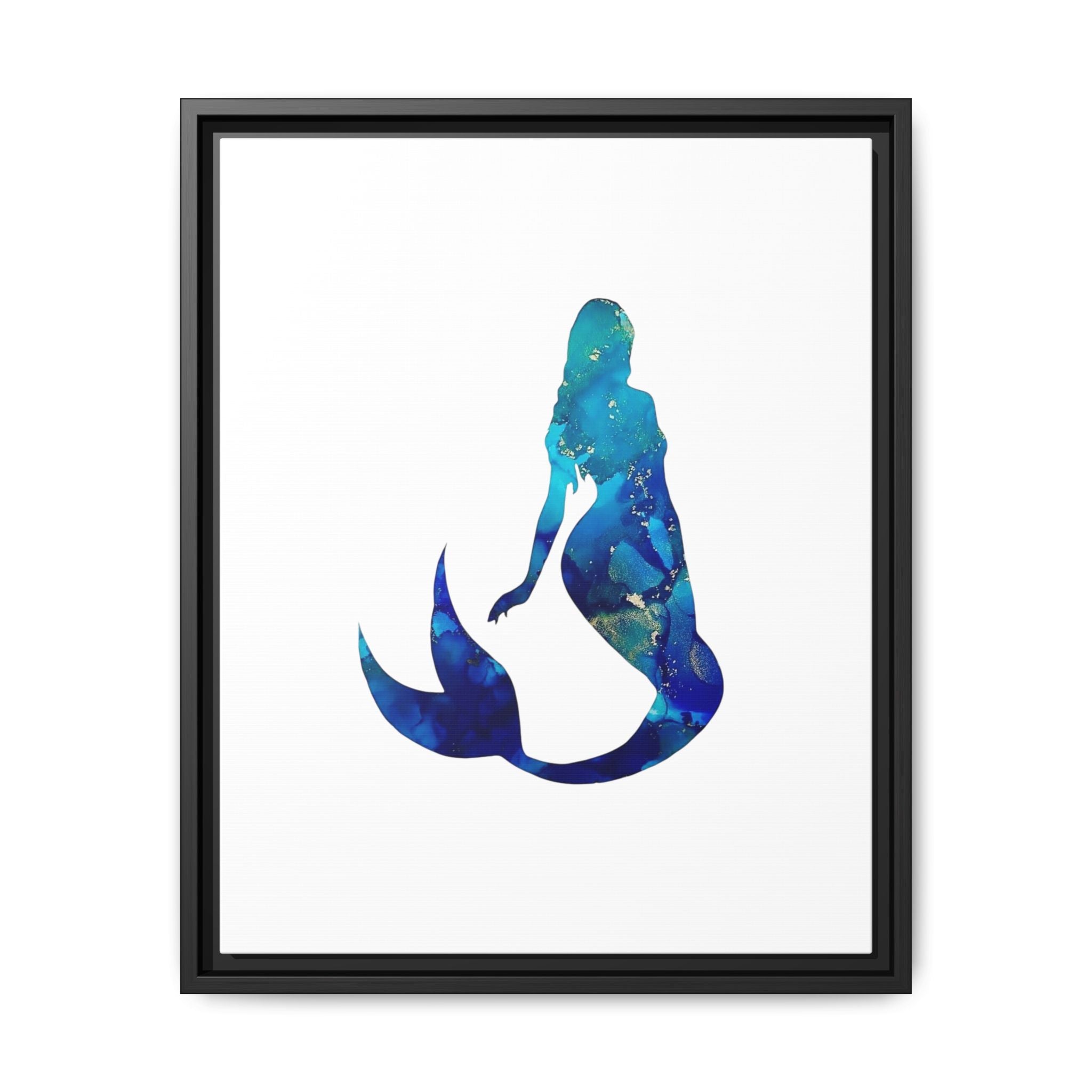 Mermaid 4,Matte Canvas, Framed (Multi-color)